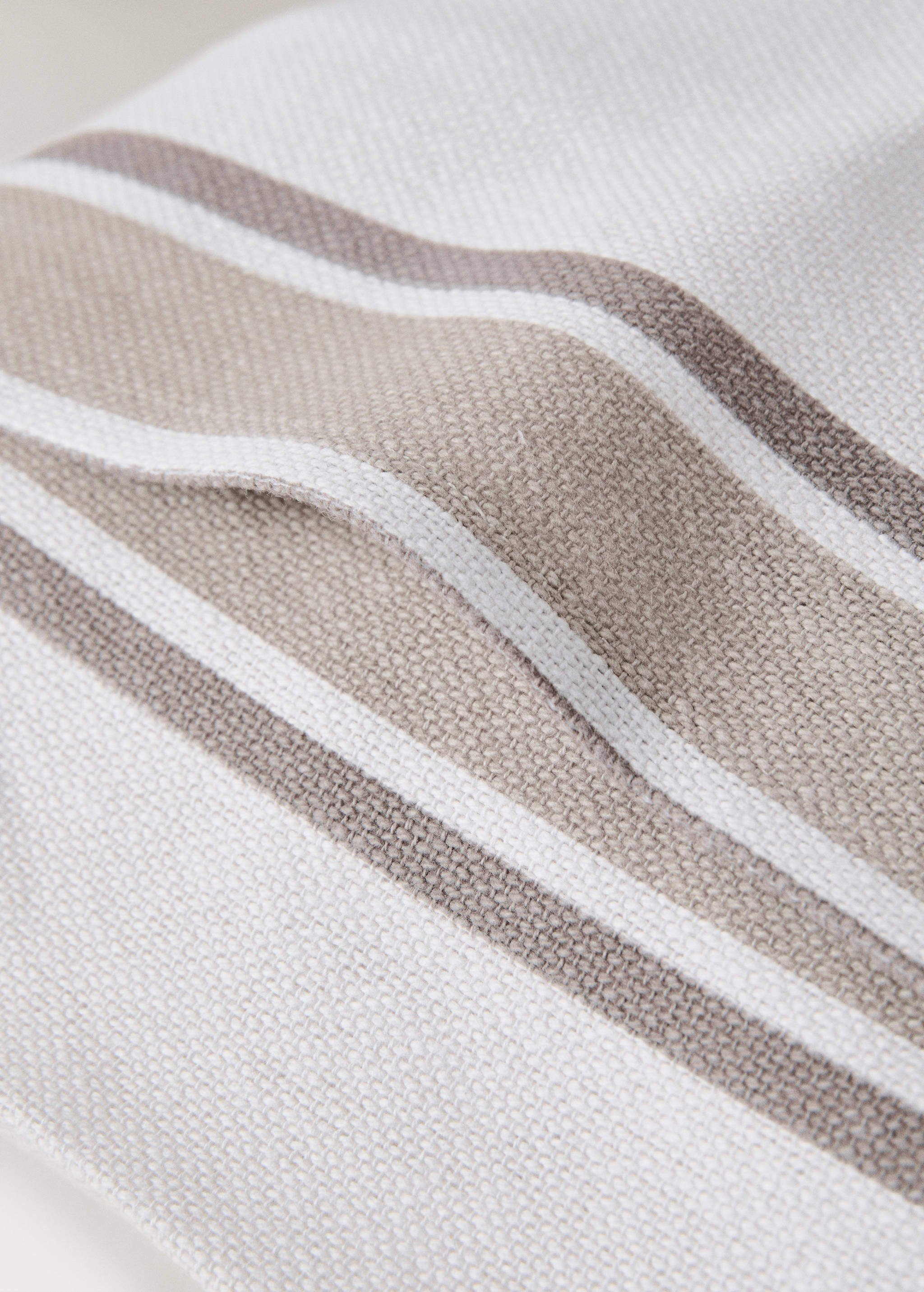 Cotton cushion cover with two-tone stripes 30x50 cm - Details of the article 2