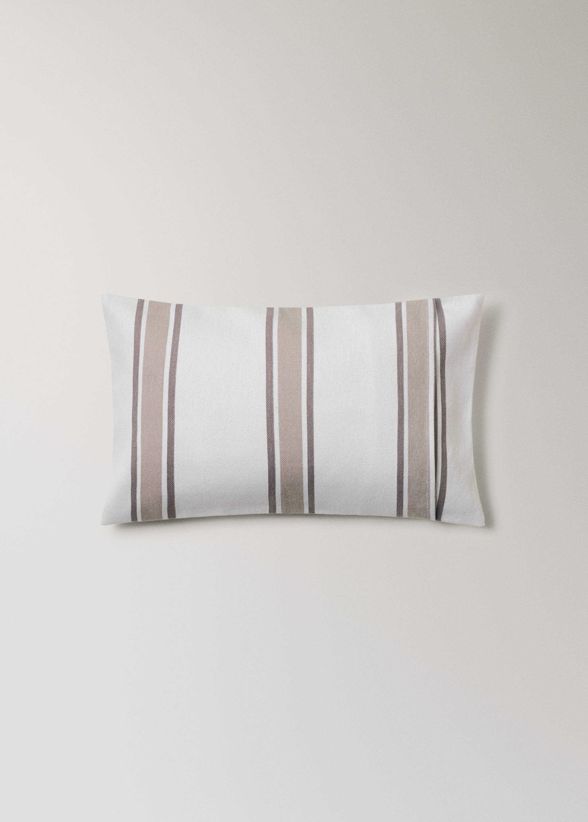Cotton cushion cover with two-tone stripes 30x50 cm - Details of the article 4