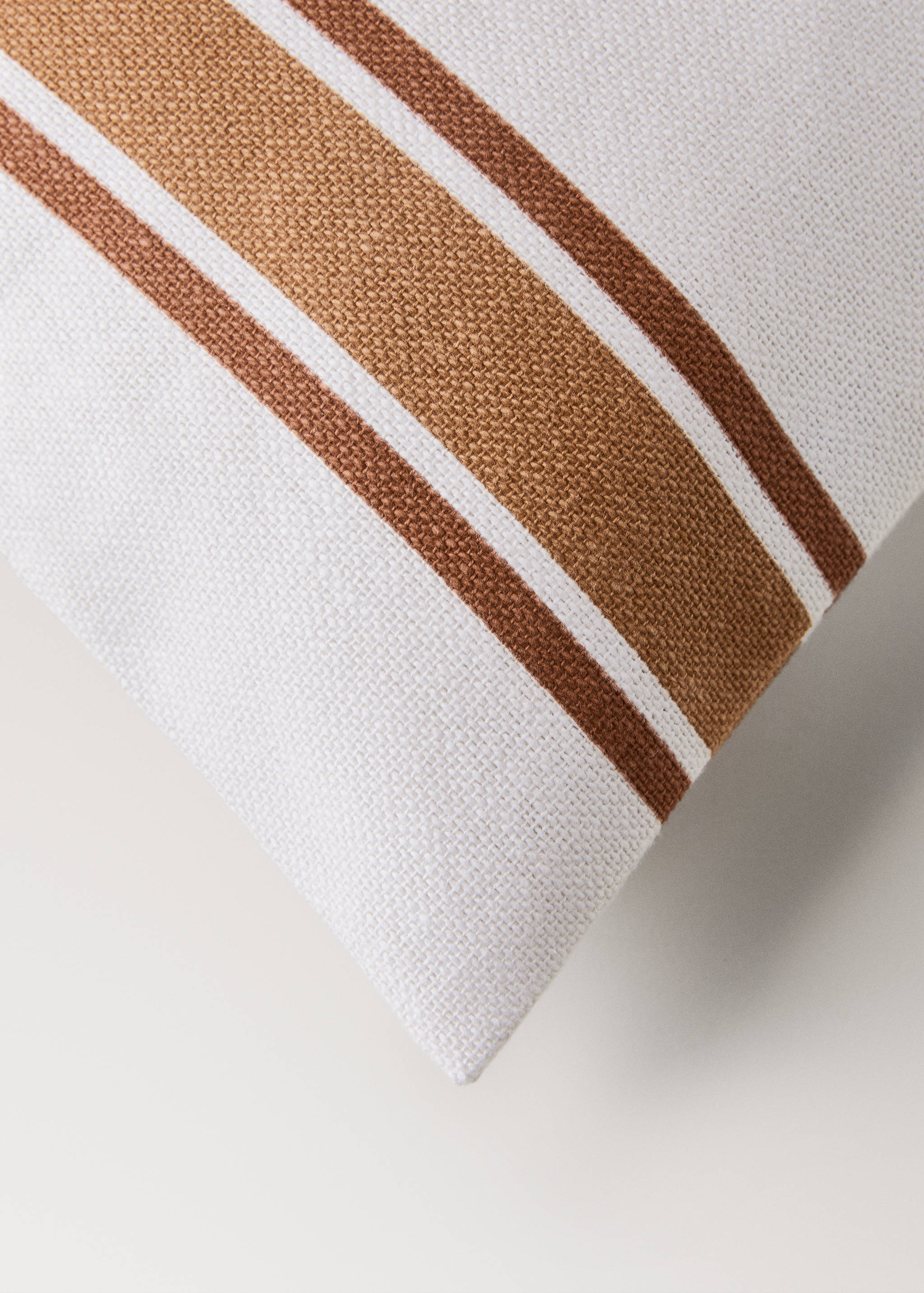Cotton cushion cover with two-tone stripes 30x50 cm - Details of the article 1