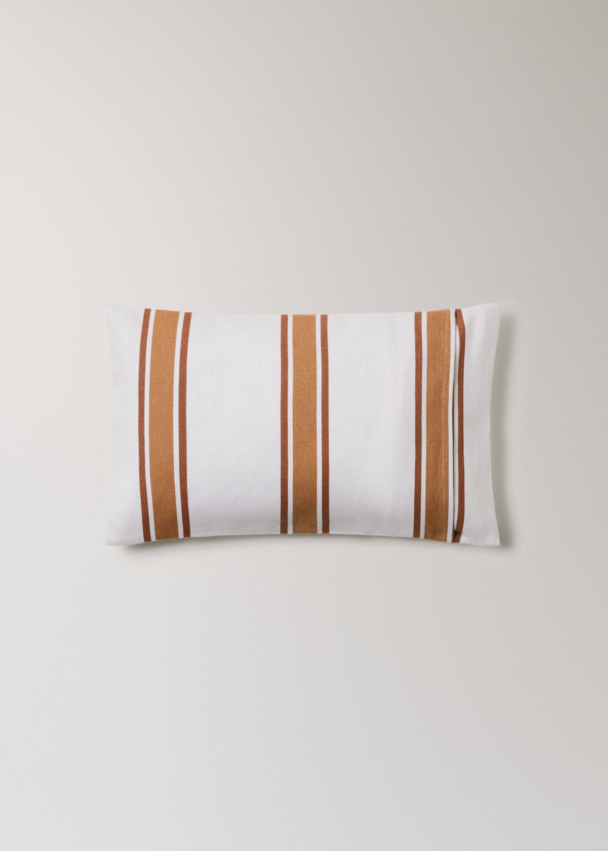 Cotton cushion cover with two-tone stripes 30x50 cm - Details of the article 4