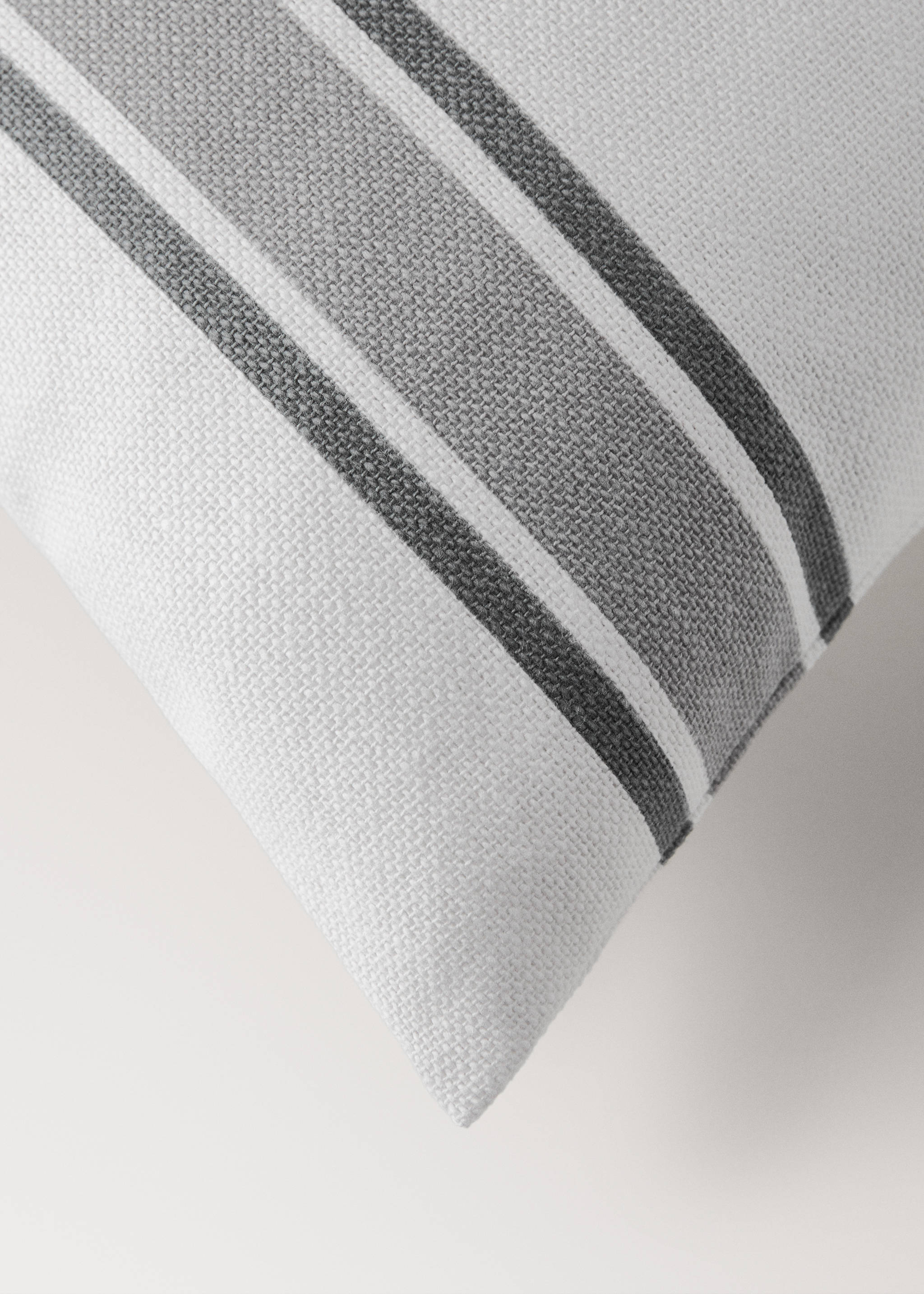 Cotton cushion cover with two-tone stripes 30x50 cm - Details of the article 1