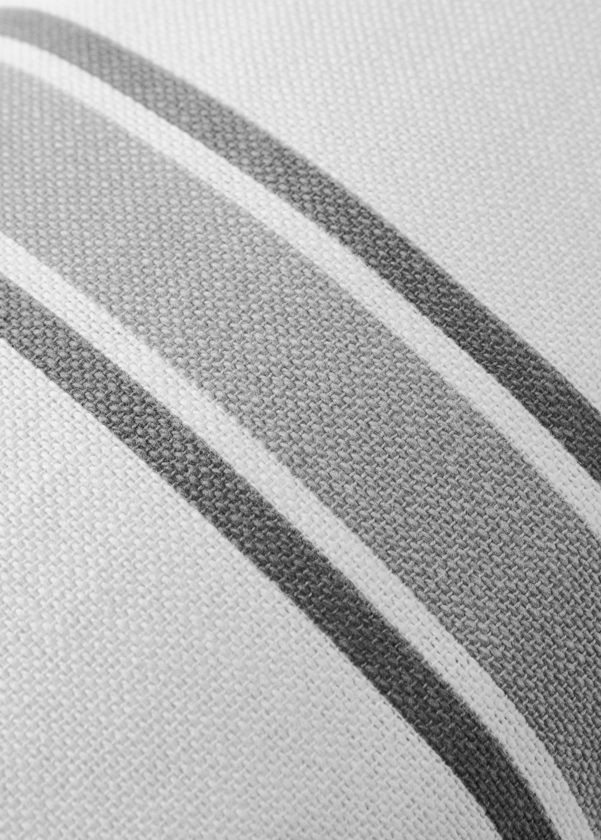 Cotton cushion cover with two-tone stripes 30x50 cm - Details of the article 3