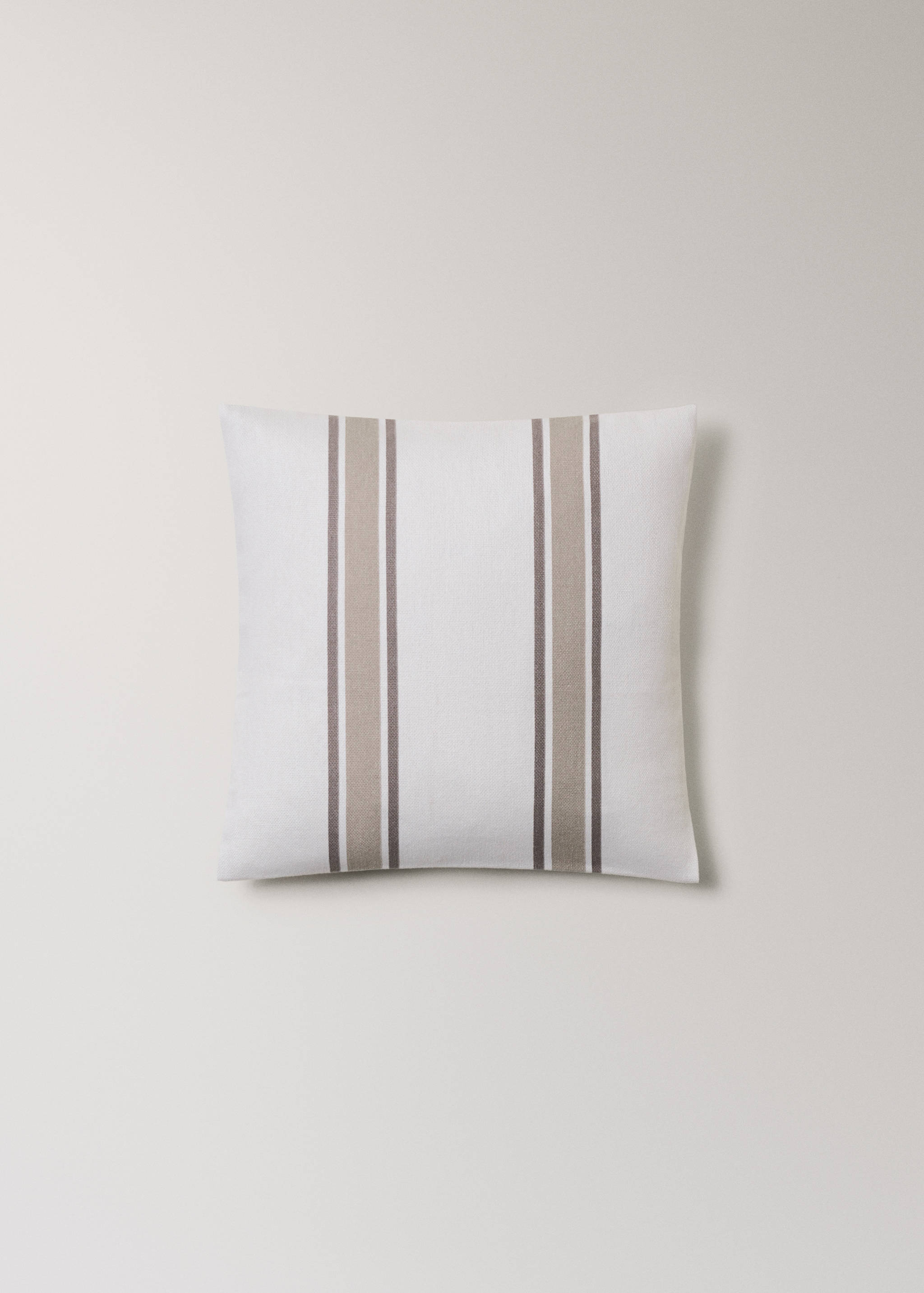 Cotton cushion cover with two-tone stripes 45x45 cm - Article without model