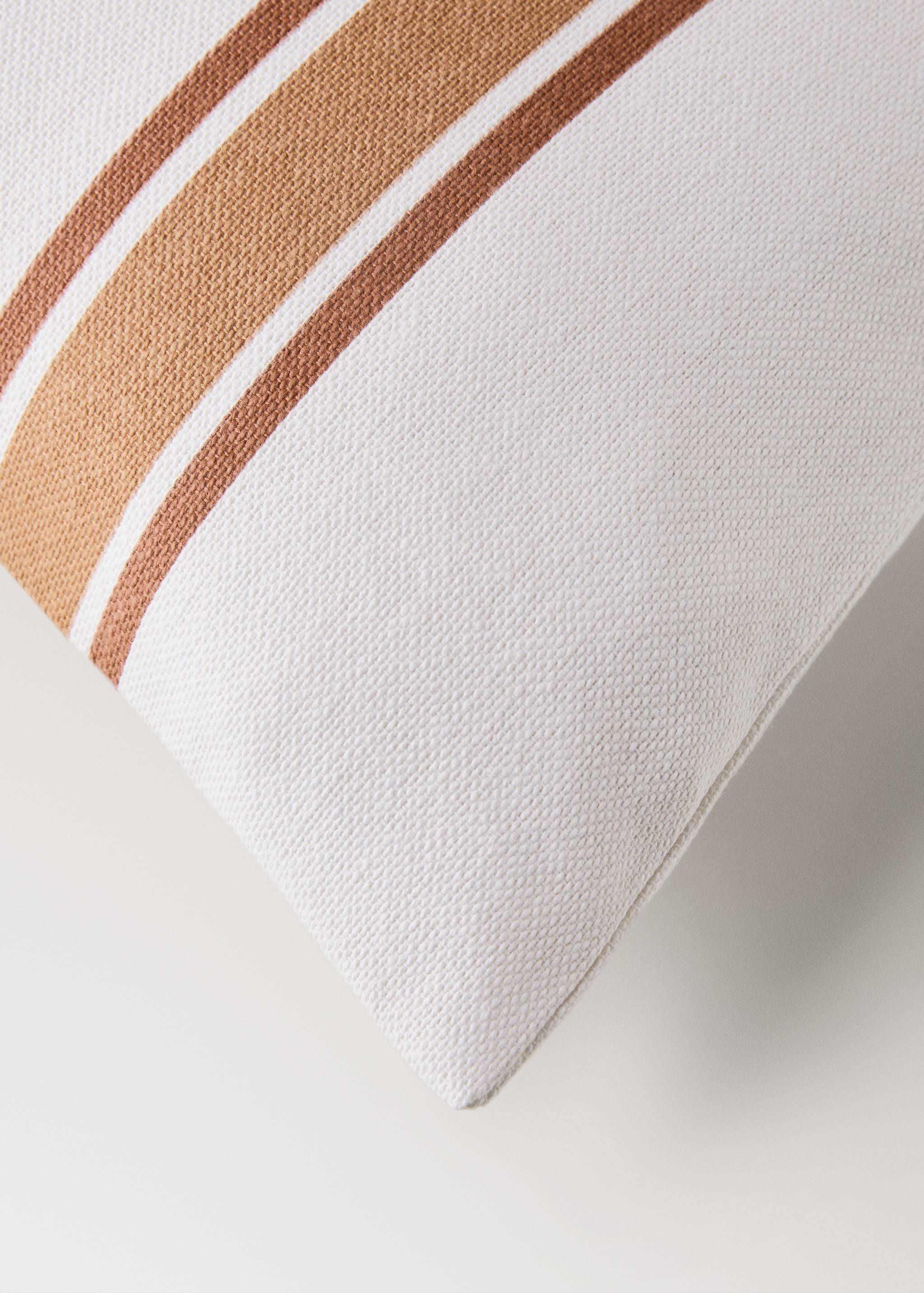 Cotton cushion cover with two-tone stripes 45x45 cm - Details of the article 1