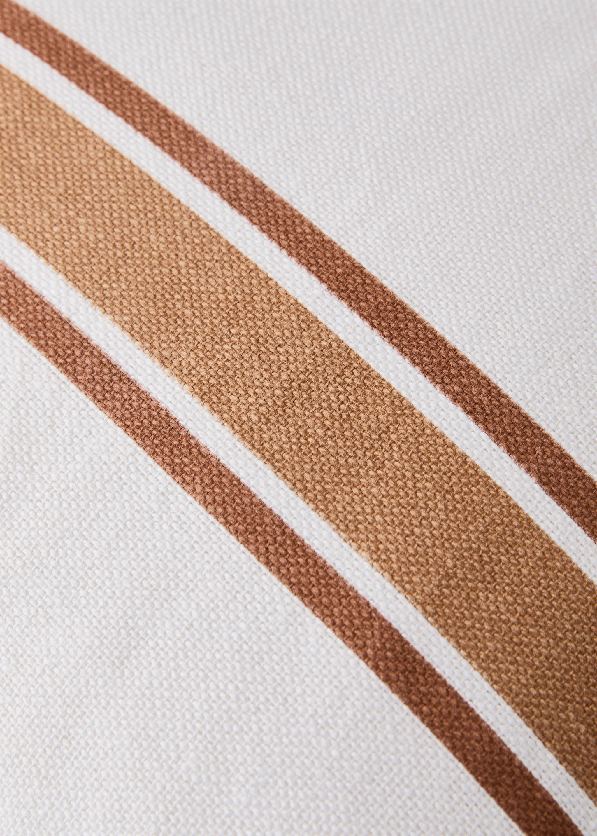 Cotton cushion cover with two-tone stripes 45x45 cm - Details of the article 3