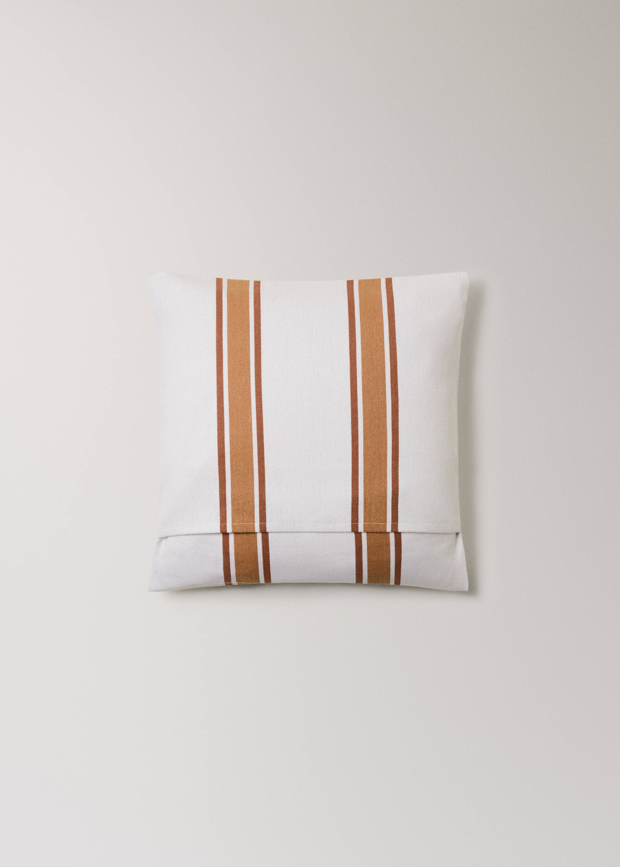Cotton cushion cover with two-tone stripes 45x45 cm - Details of the article 4