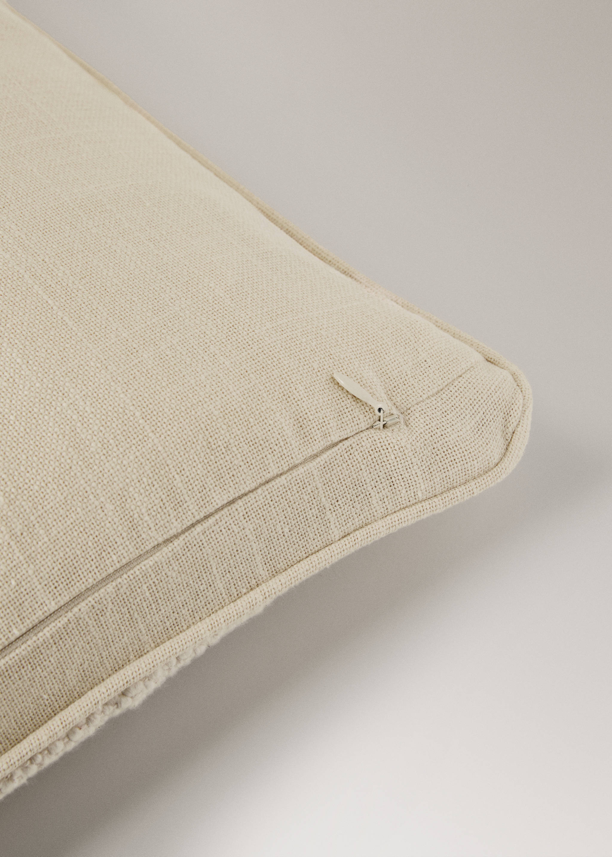 Фактурний бавовняний чохол для декоративної подушки з окантовкою, 40x60 см - Детальніше про товар 2