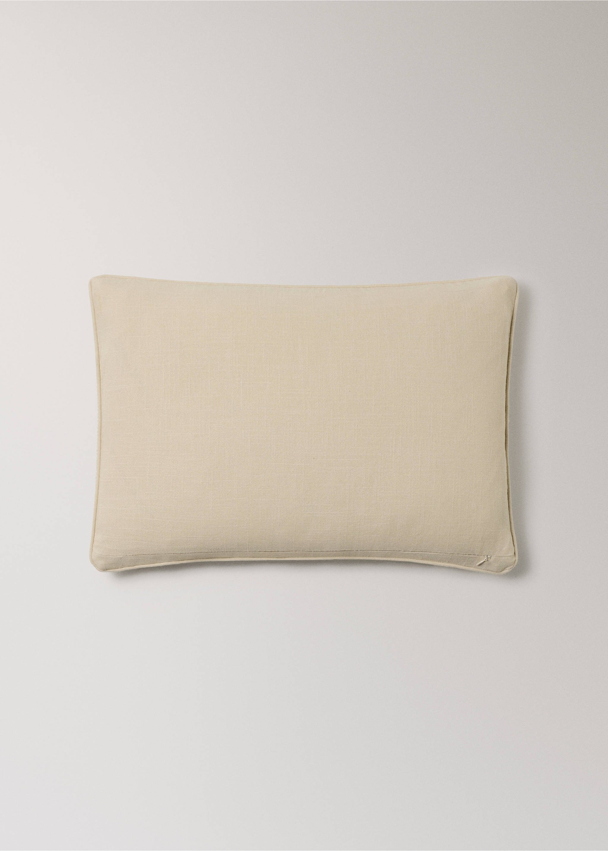 Фактурний бавовняний чохол для декоративної подушки з окантовкою, 40x60 см - Детальніше про товар 4, Екрю. Ref: 27003327-00.