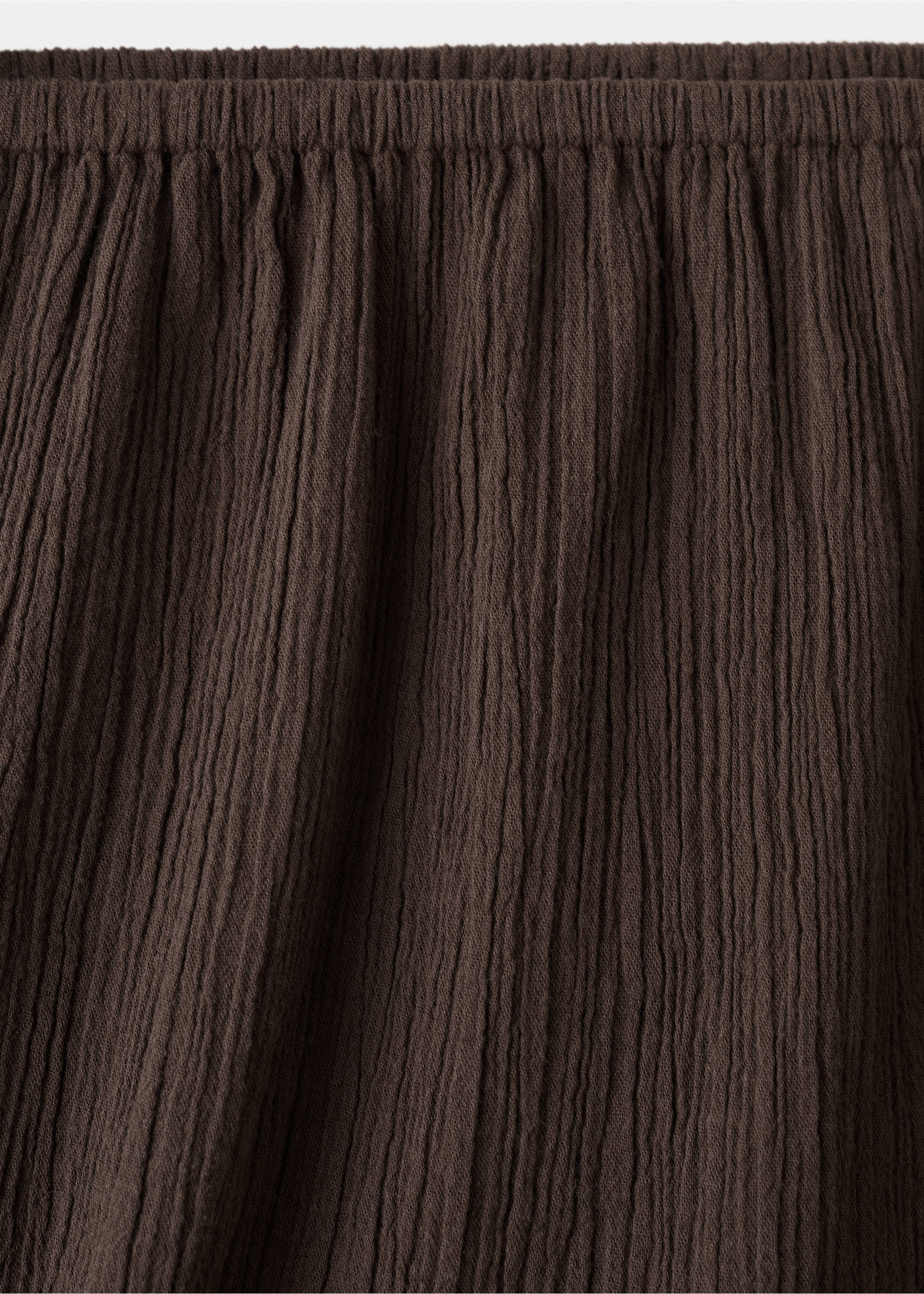 Shorts gasa cotó fluid - Detall de l'article 8, Xocolata. Ref: 27003331-00.