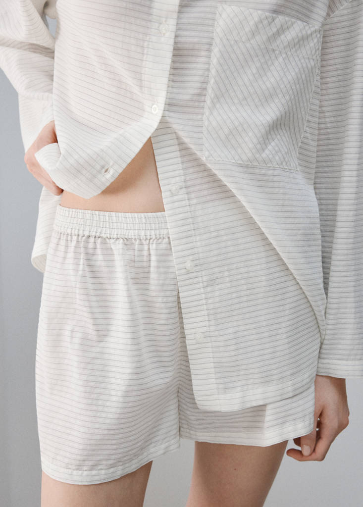 Striped pyjama shorts