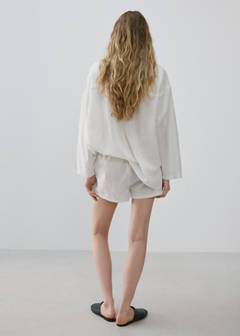 Striped pyjama shorts — White 3