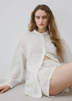 Striped pyjama shorts — White 5