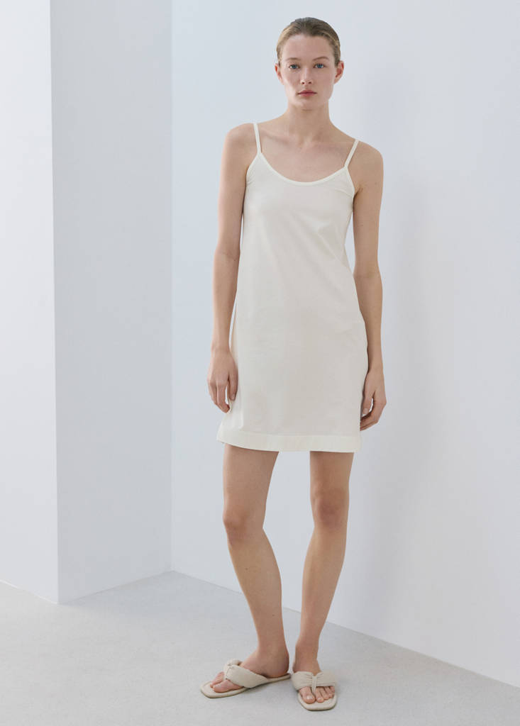 Light cotton nightdress — Ivory White