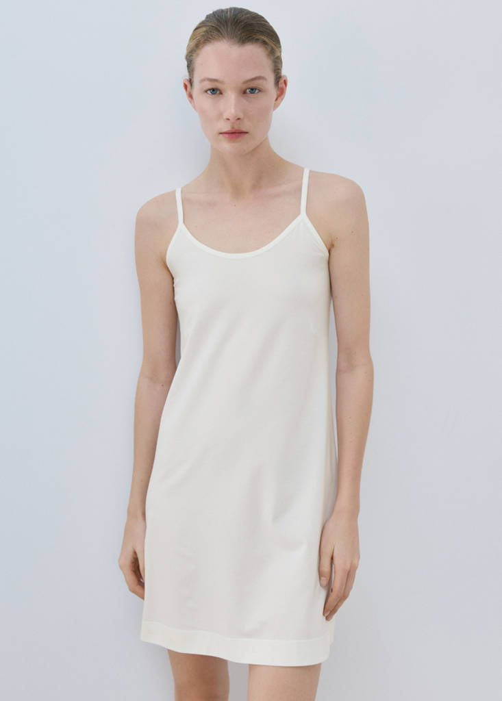 Light cotton nightdress — Ivory White