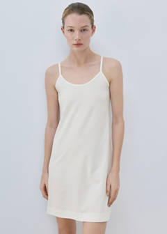 Light cotton nightdress — Ivory White 1