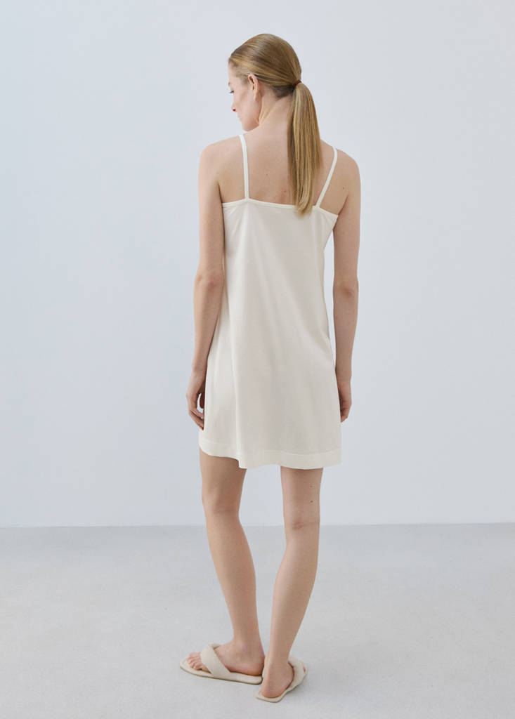 Light cotton nightdress — Ivory White