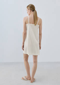 Light cotton nightdress — Ivory White 3
