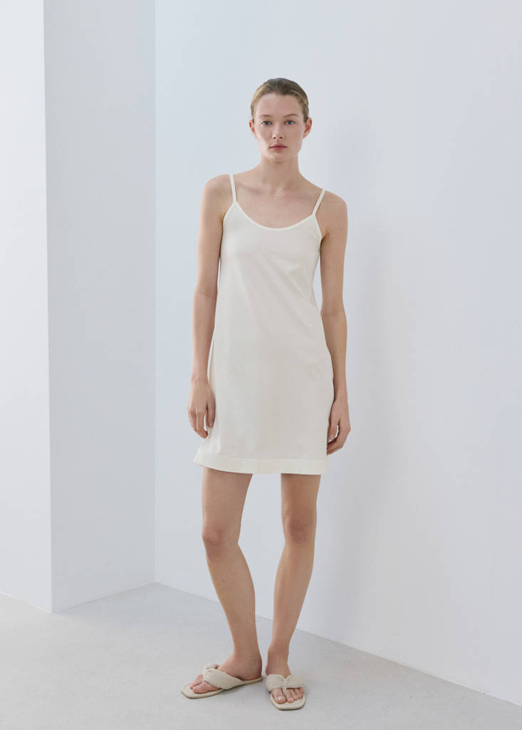 Light cotton nightdress — Ivory White