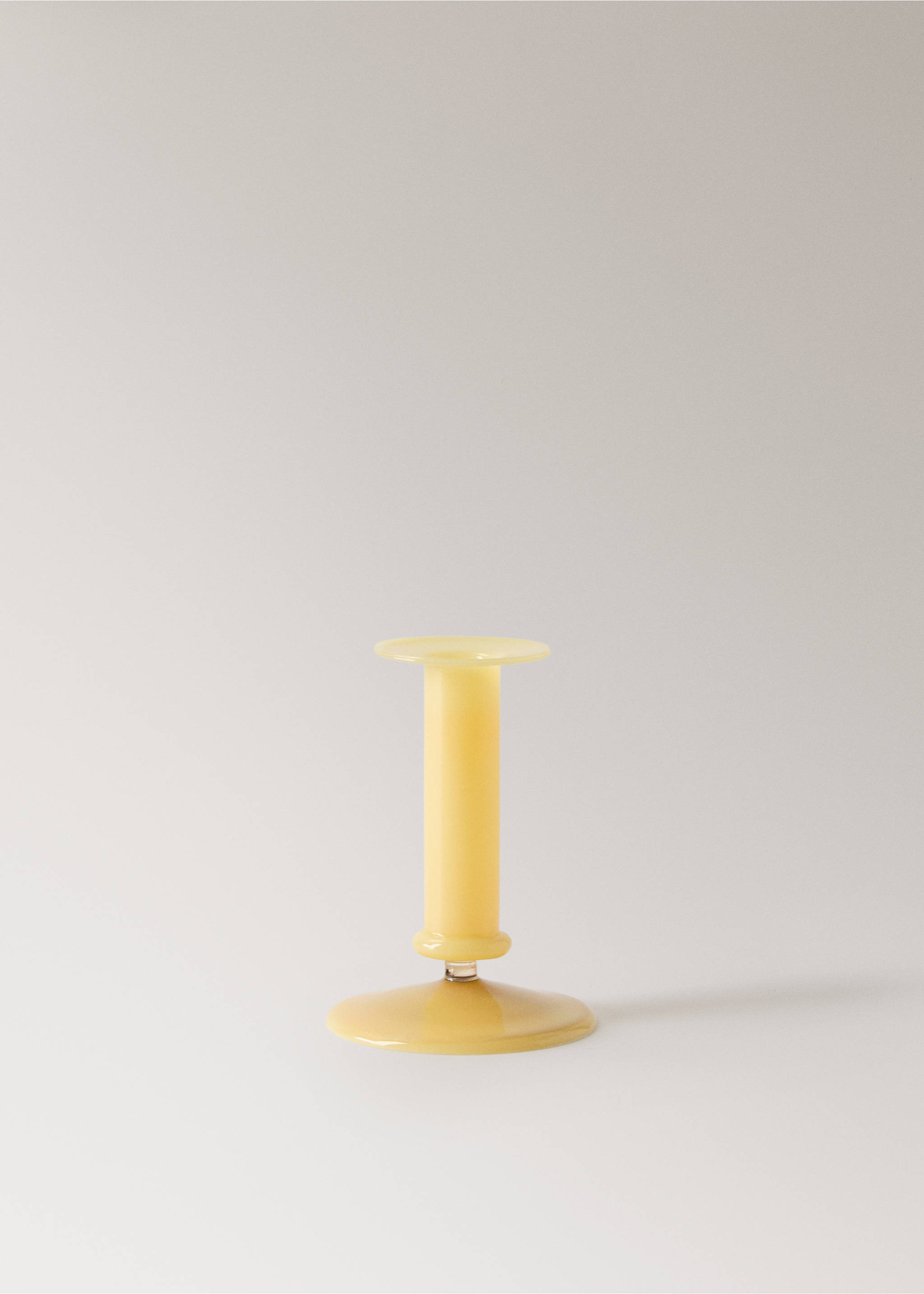 Medium coloured borosilicate candelabrum - Article without model, Ochre. Ref: 27003339-00.