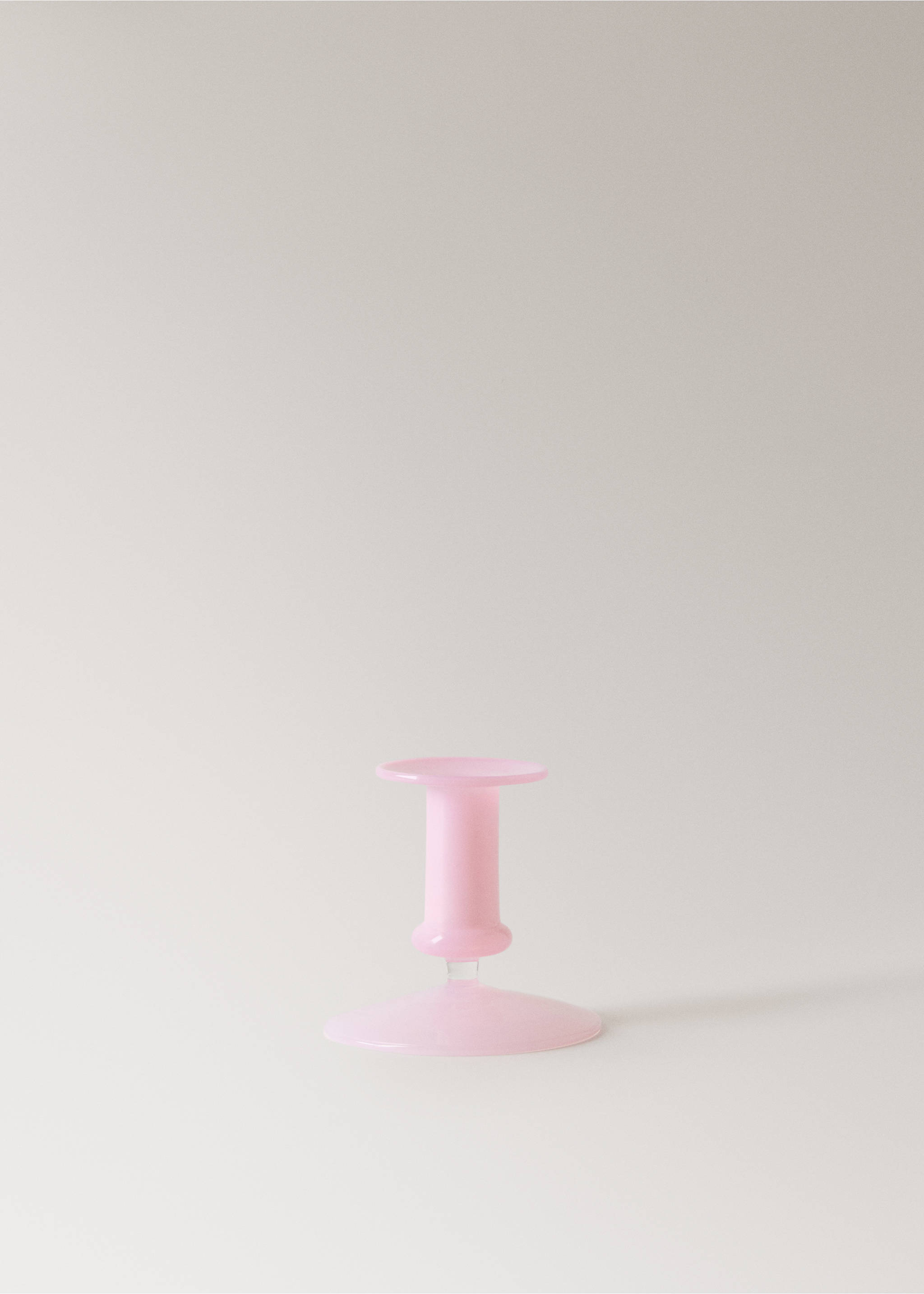 Small coloured borosilicate candelabrum - Article without model, Light Pink. Ref: 27003340-00.
