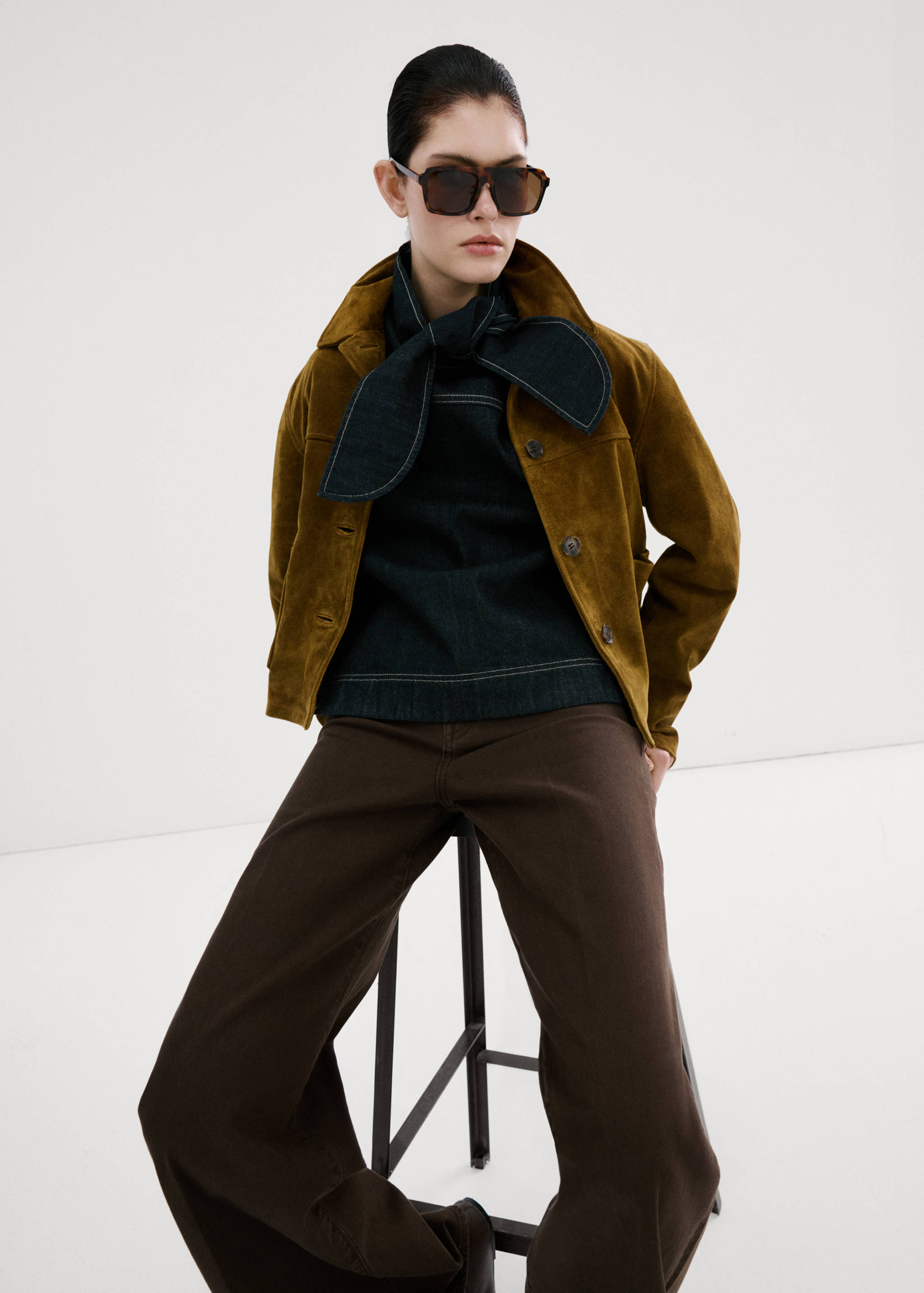 High-waisted wideleg jeans - Details of the article 1