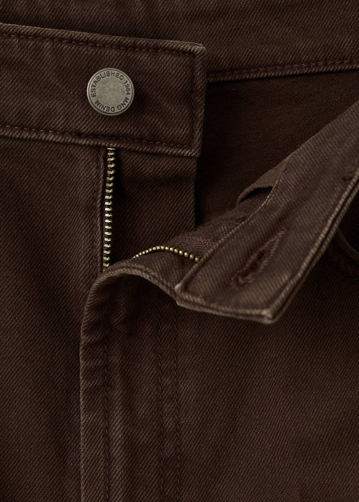 High-waisted wideleg jeans — Chocolate