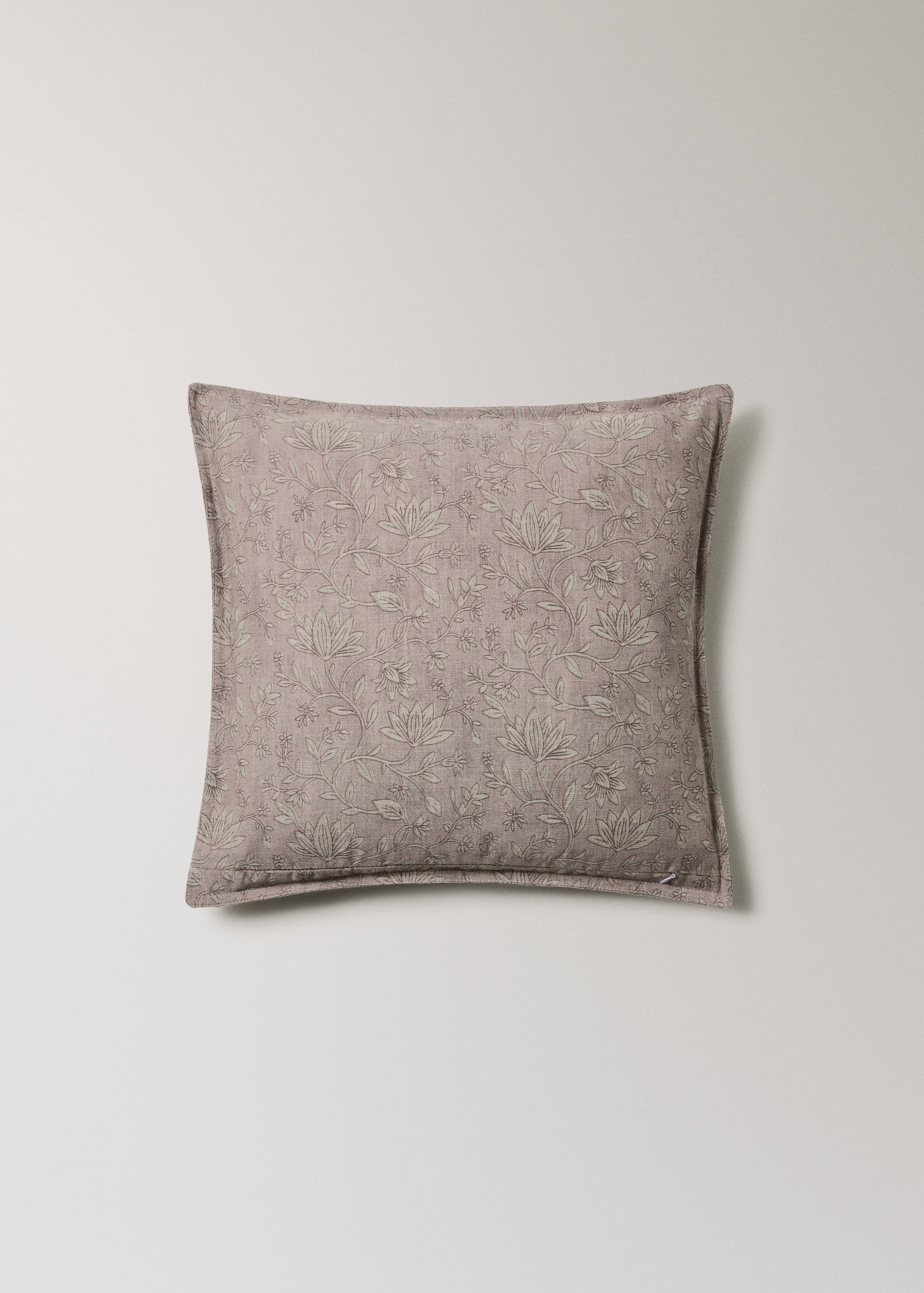 Block print cotton linen cushion cover 50x50 cm - Details of the article 4