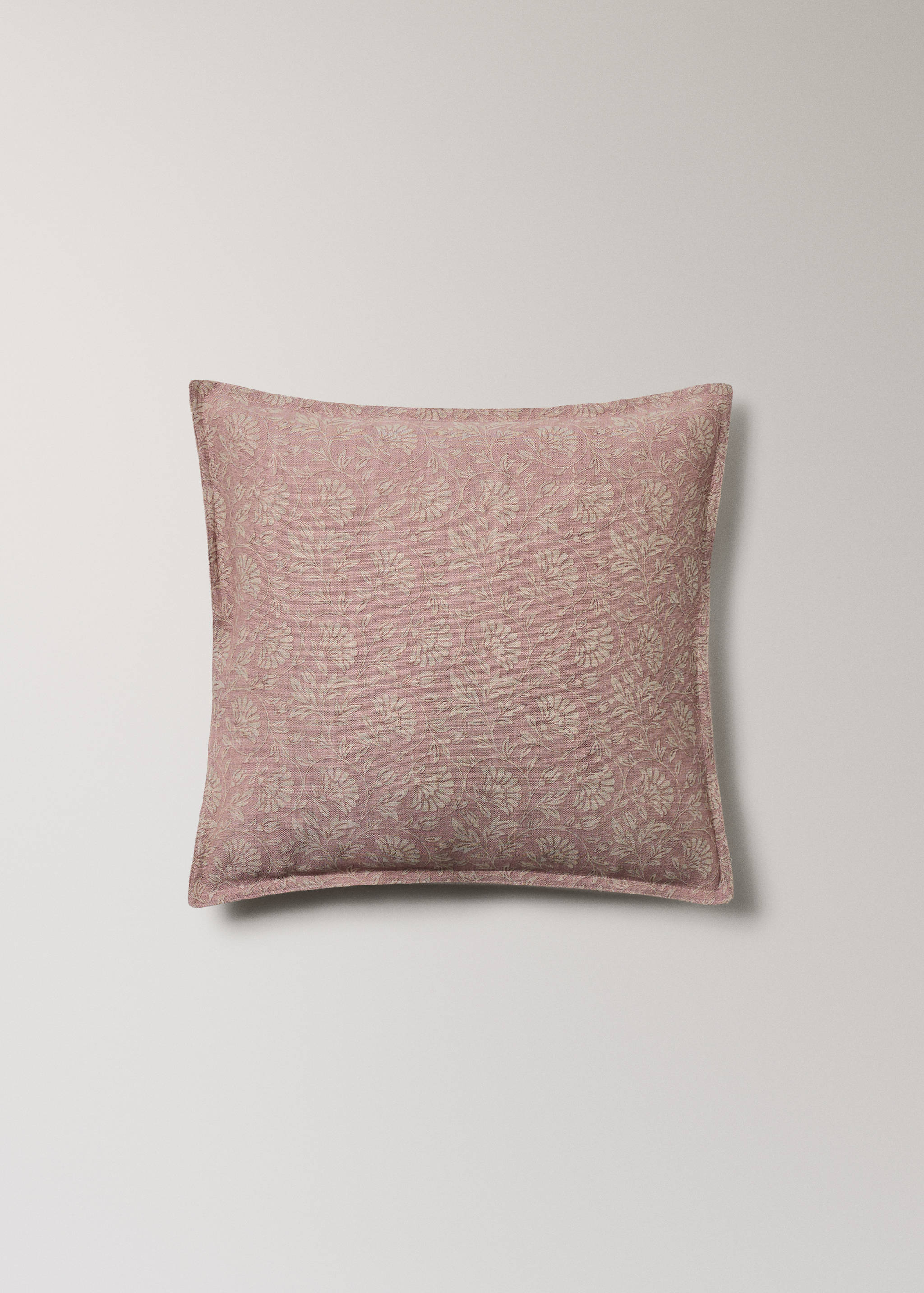 Floral linen cotton cushion cover 50x50 cm - Article without model