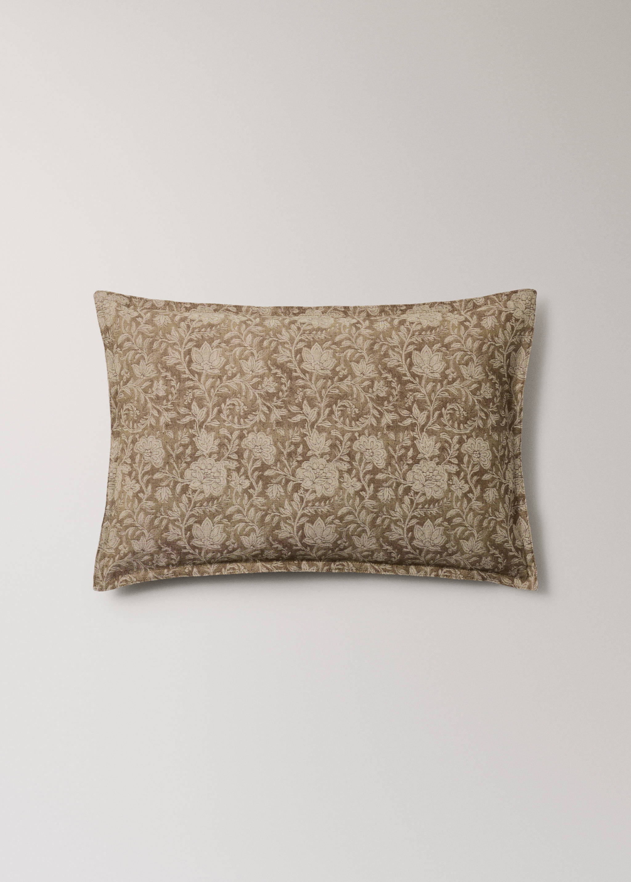 Floral-print linen-cotton cushion cover 40 x 60 cm - Article without model