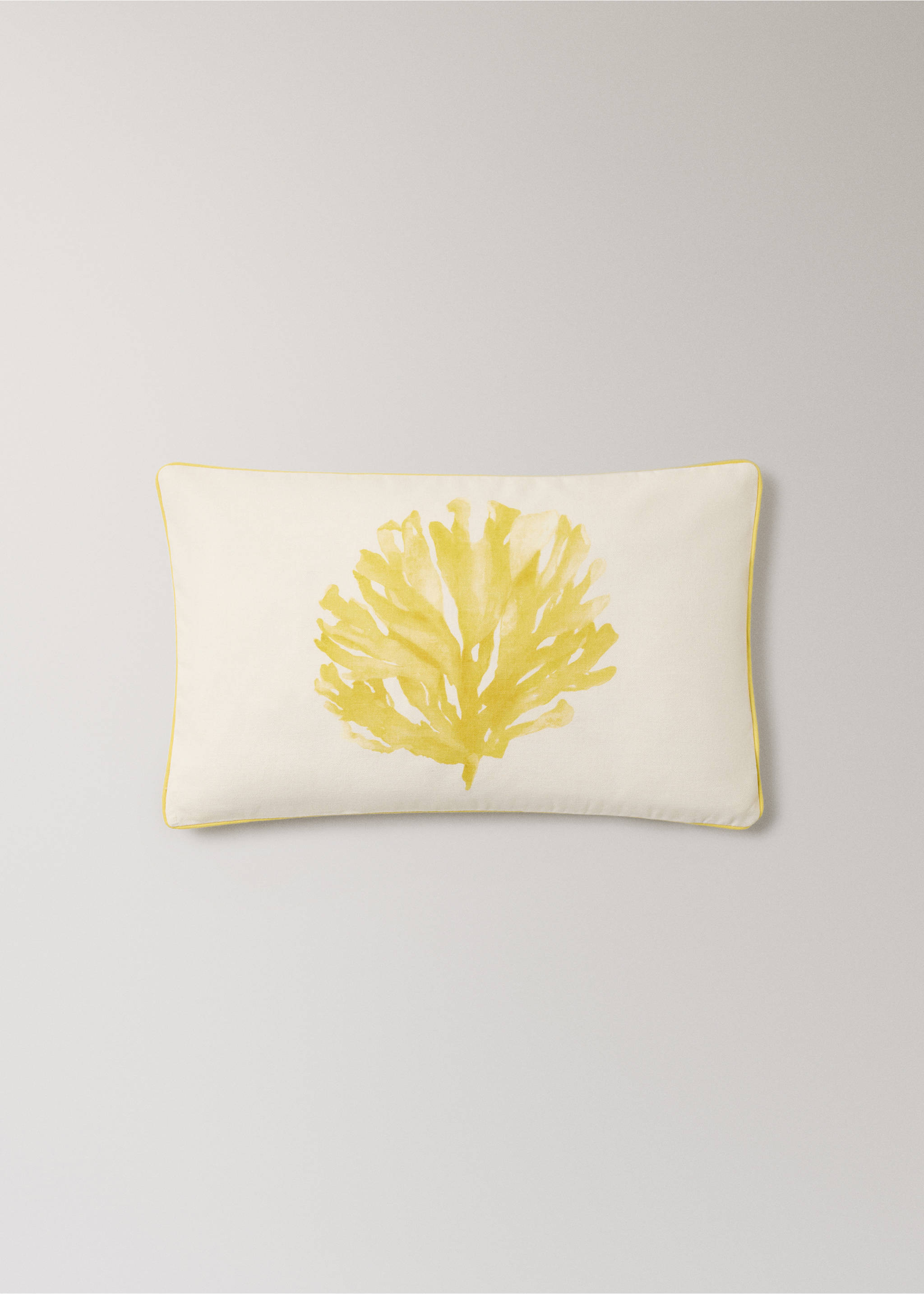 Povlak na polštářek z bavlny s potiskem korálů 30x50 cm - Zboží bez modelu, Žlutá. Ref: 27003362-00.