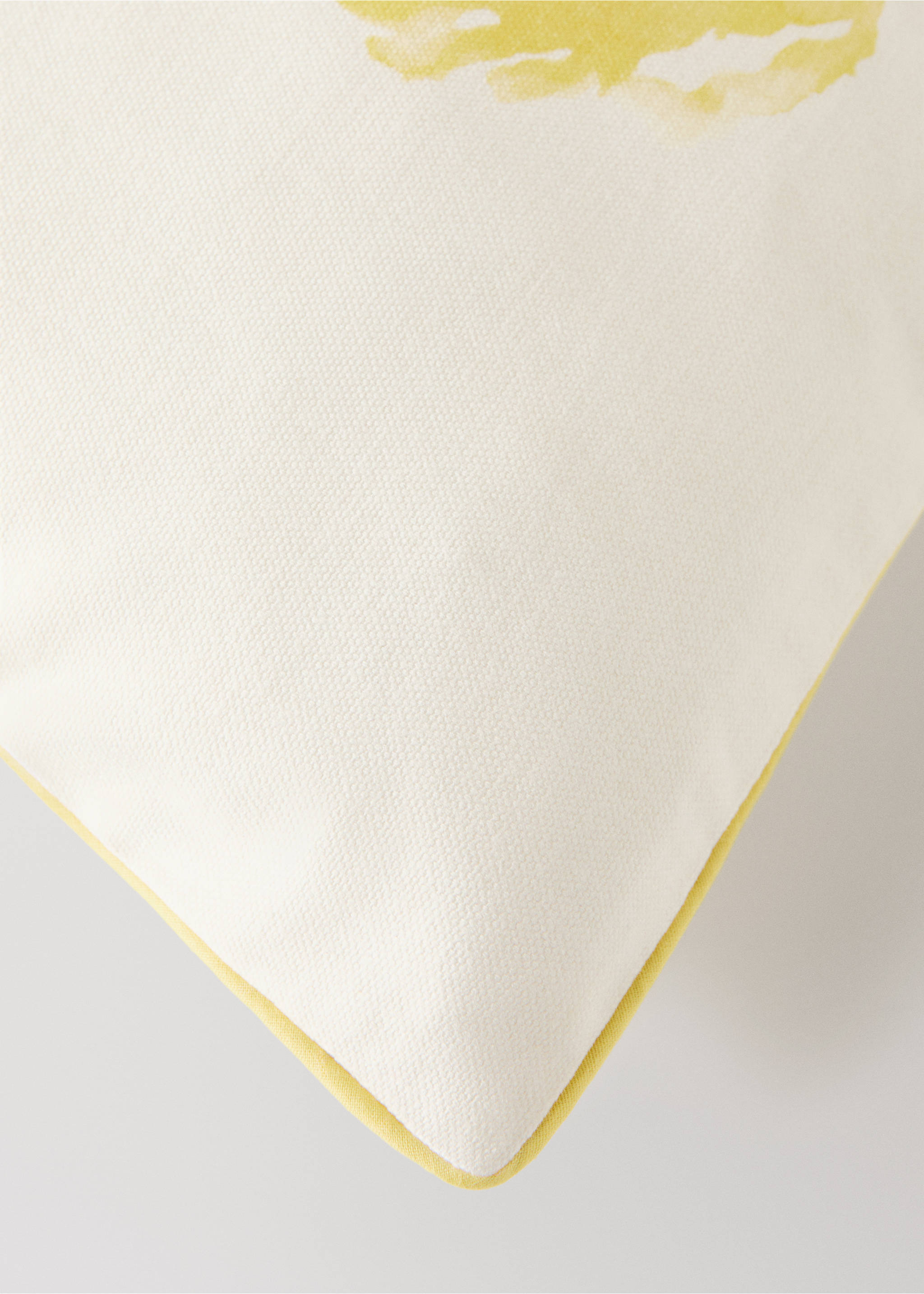 Povlak na polštářek z bavlny s potiskem korálů 30x50 cm - Detail zboží 1, Žlutá. Ref: 27003362-00.