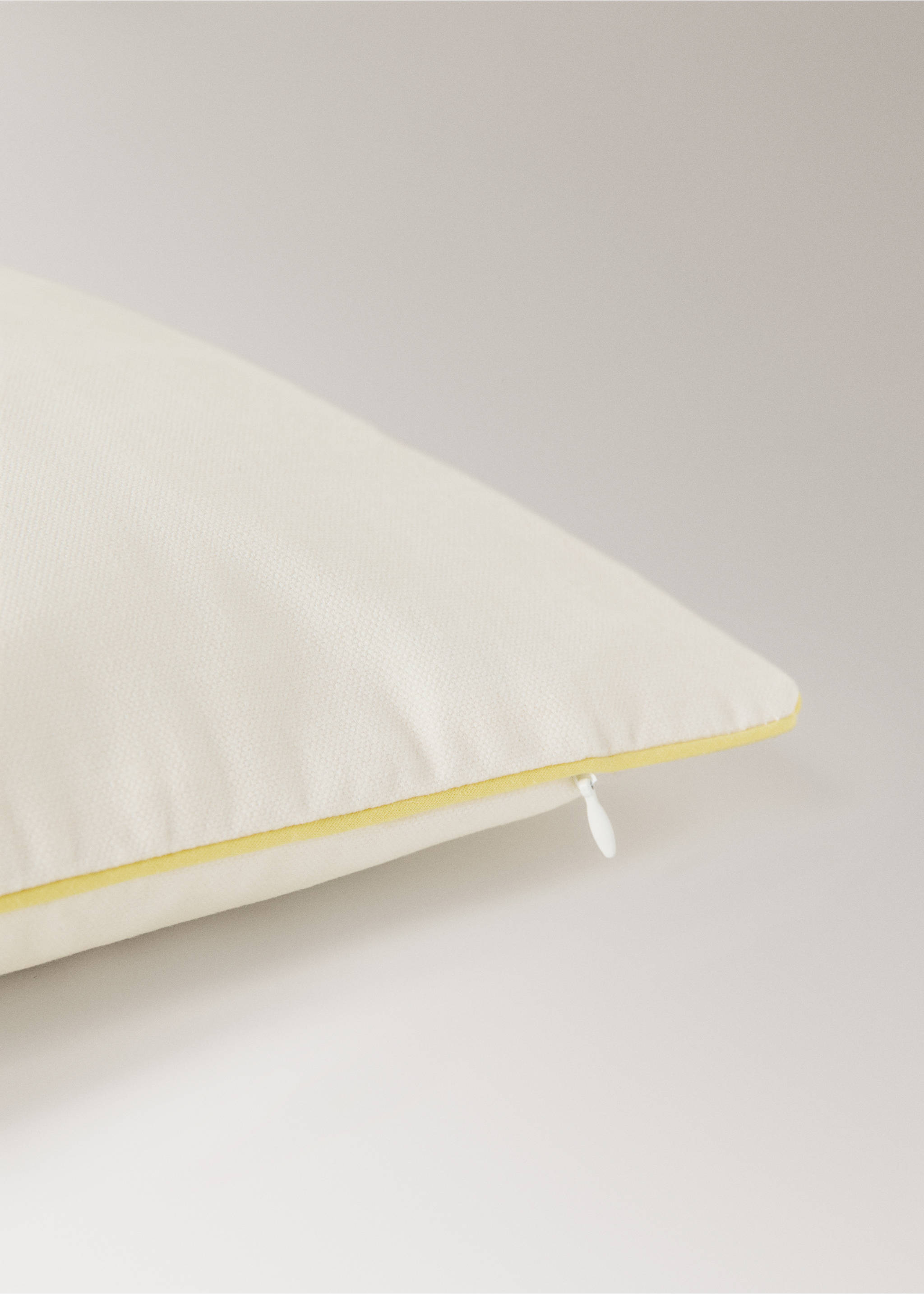 Povlak na polštářek z bavlny s potiskem korálů 30x50 cm - Detail zboží 2, Žlutá. Ref: 27003362-00.