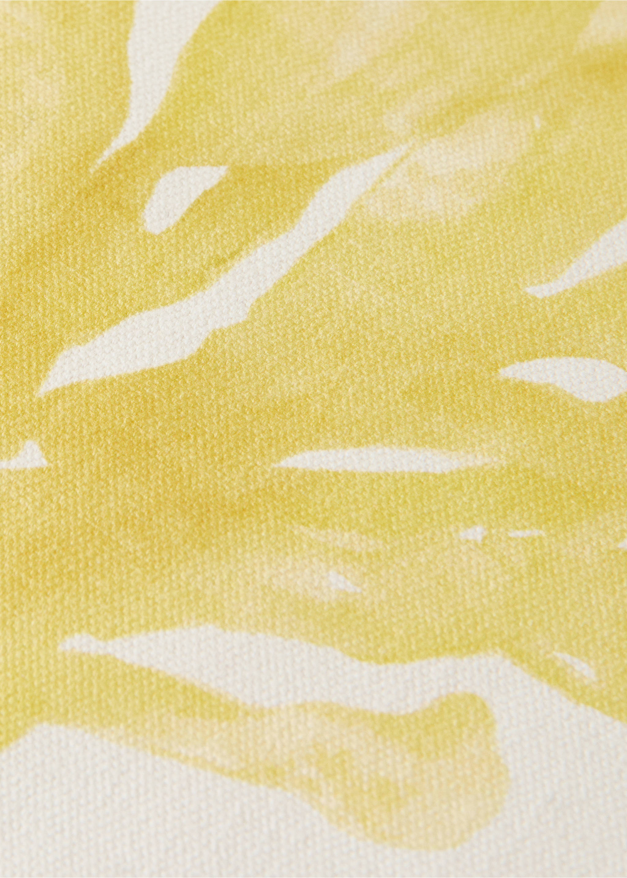 Povlak na polštářek z bavlny s potiskem korálů 30x50 cm - Detail zboží 3, Žlutá. Ref: 27003362-00.