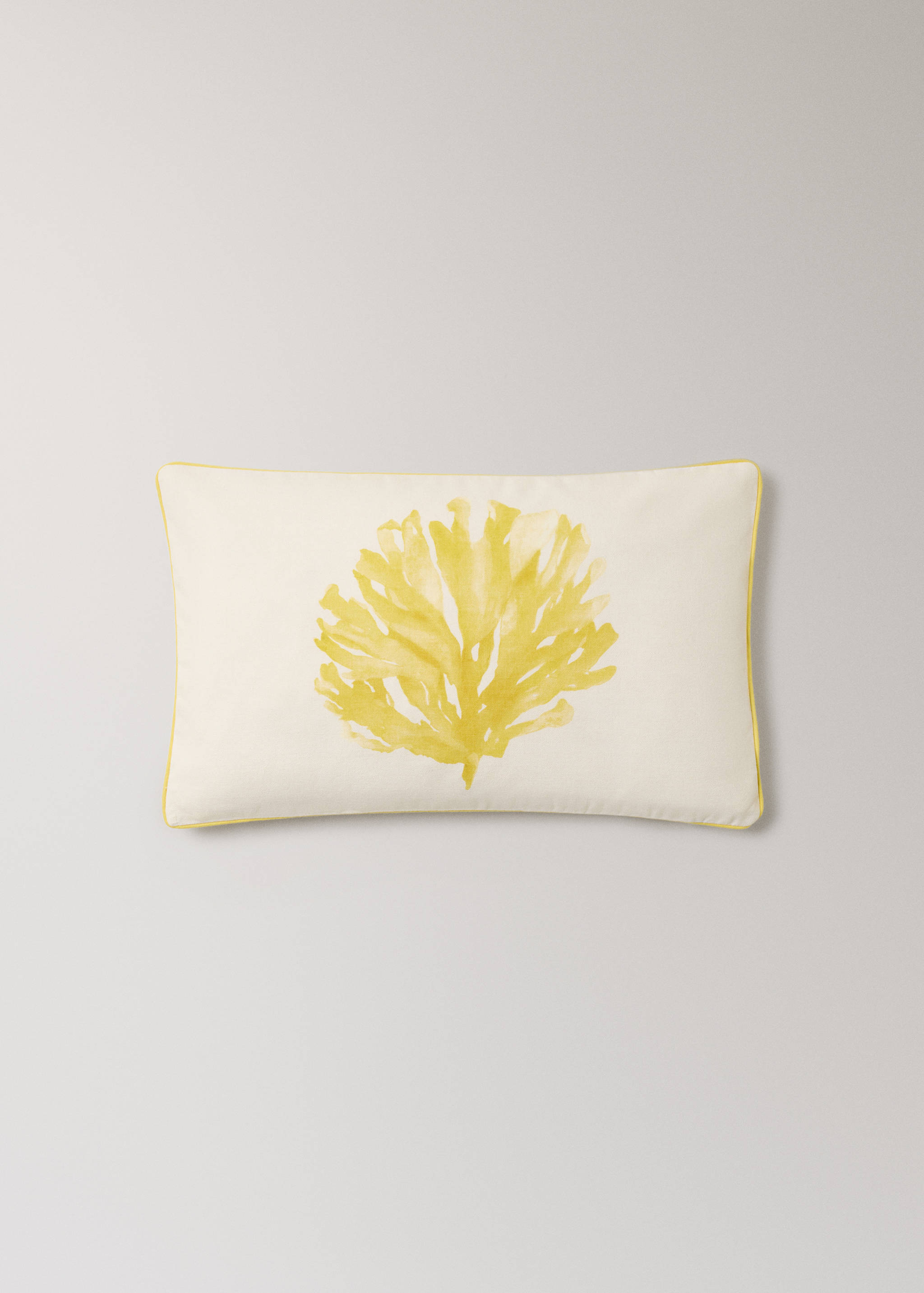Coral print cotton cushion cover 30x50 cm - Article without model