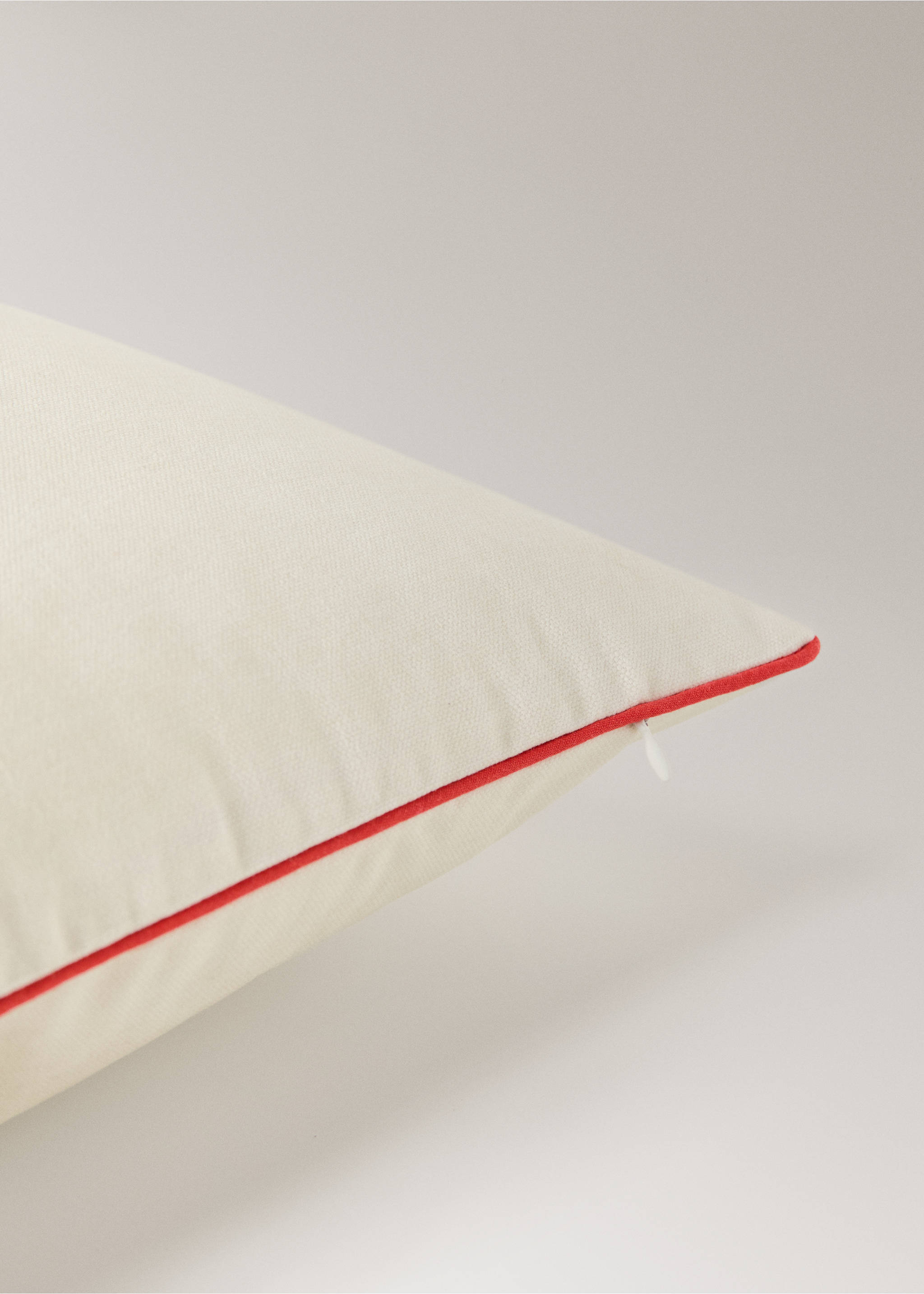 Povlak na polštářek z bavlny s potiskem korálů 50x50 cm - Detail zboží 2, Červená. Ref: 27003363-00.