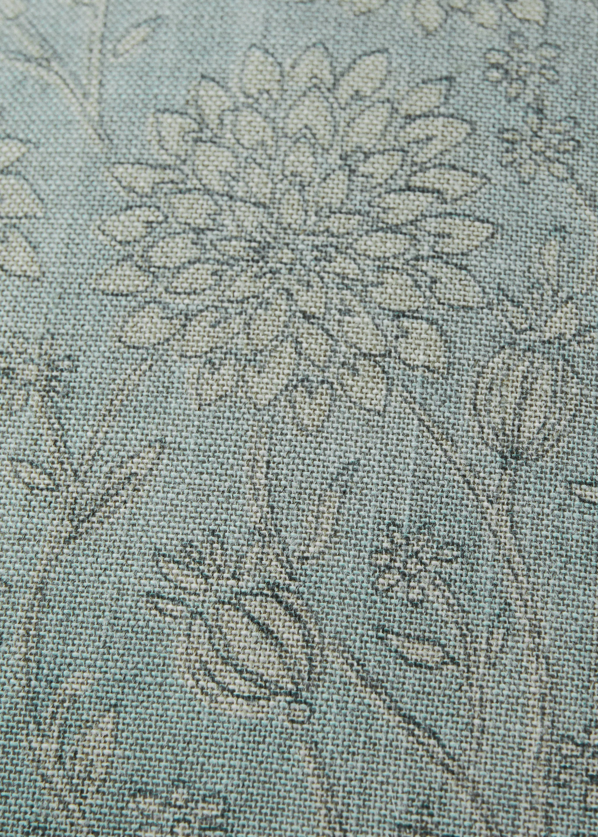 Housse de coussin en lin coton motif floral double surpiqûre 50x50 cm - Détail de l'article 3