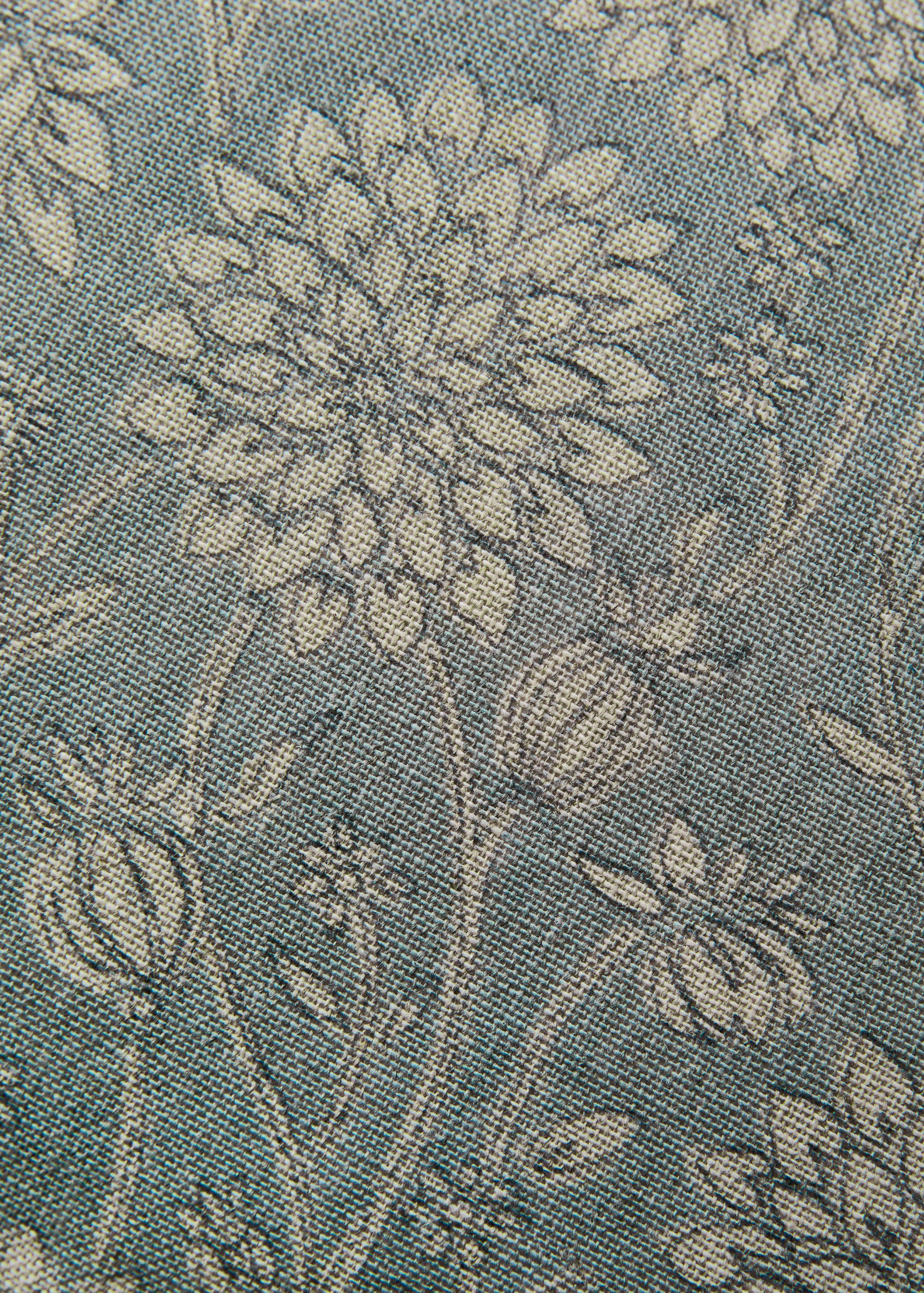 Len-pamut virágmintás párnahuzat dupla varrással, 40x60 cm - A termék adatai 3