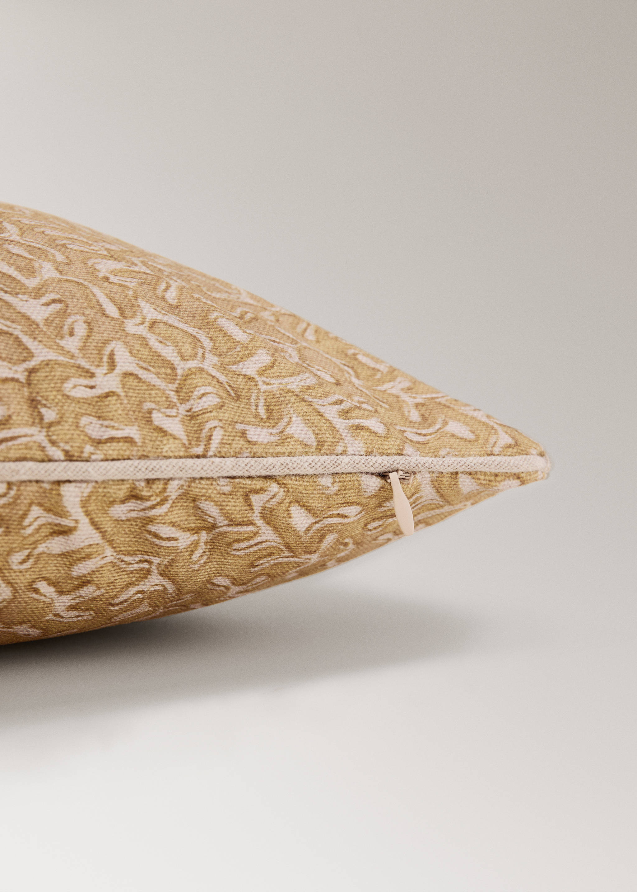 Natural printed cotton cushion cover 30x50cm - Details of the article 2
