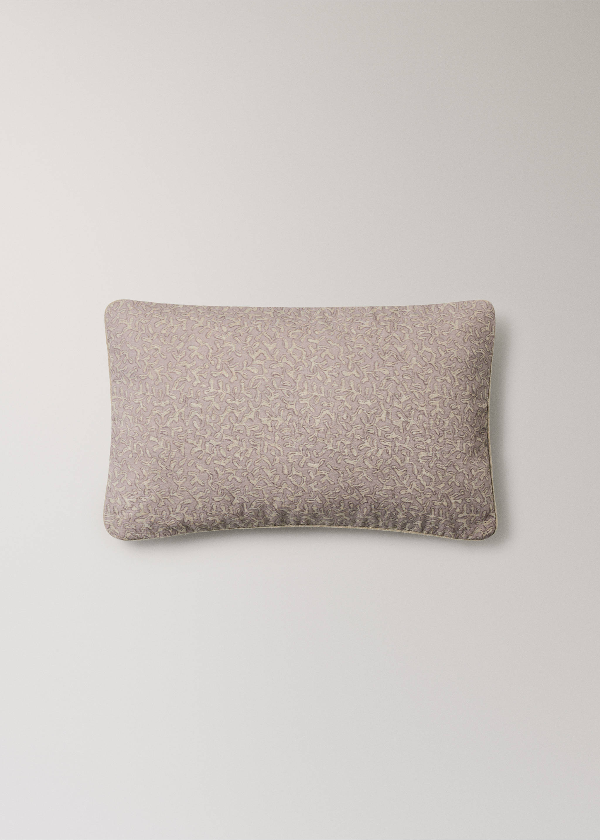 Natural printed cotton cushion cover 30x50cm - Article without model, Lilac. Ref: 27003368-00.