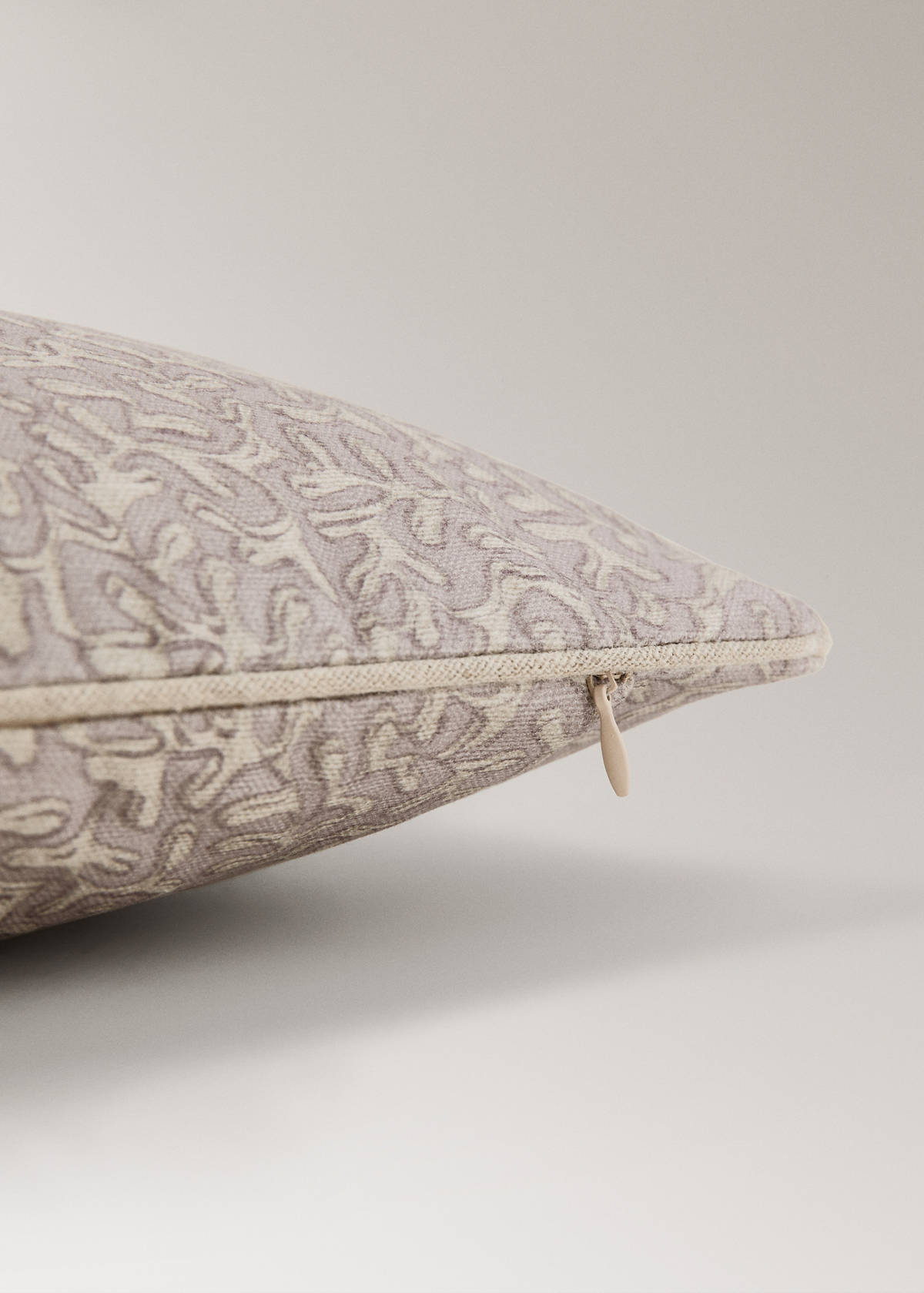 Printed natural cotton cushion cover 30x50 cm — Lilac