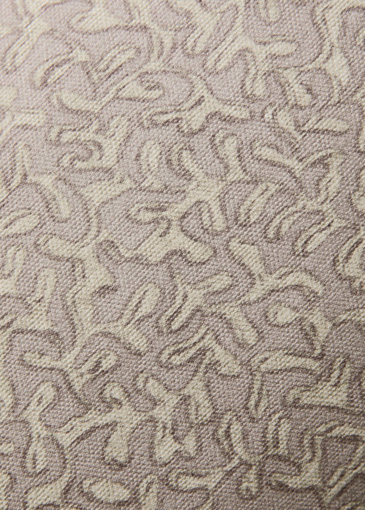 Natural printed cotton cushion cover 30x50 cm — Lilac