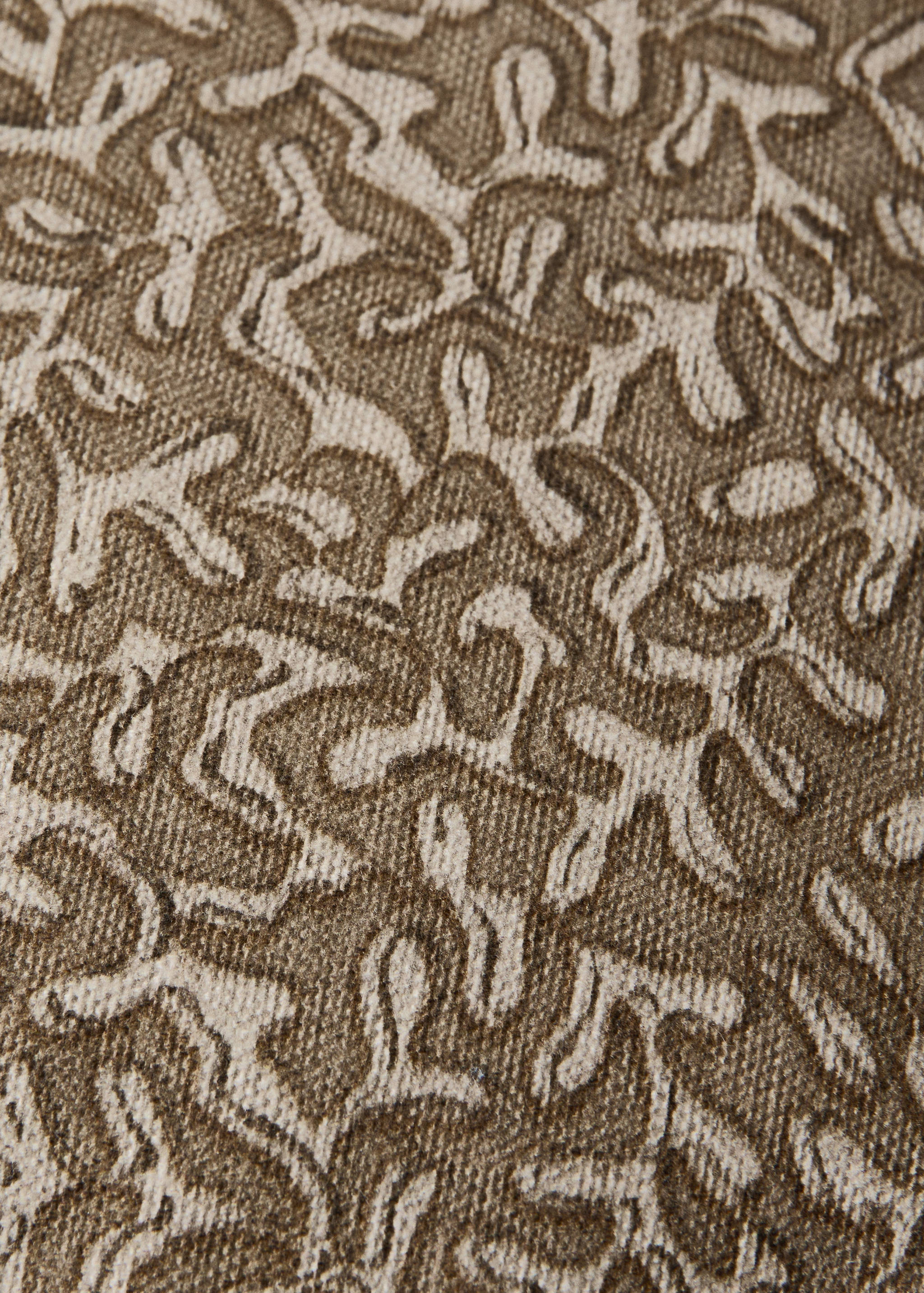 Natural printed cotton cushion cover 50x50 cm - Details of the article 3