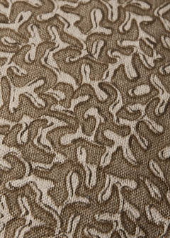 Printed natural cotton cushion cover 30x50 cm — Burnt Orange 4
