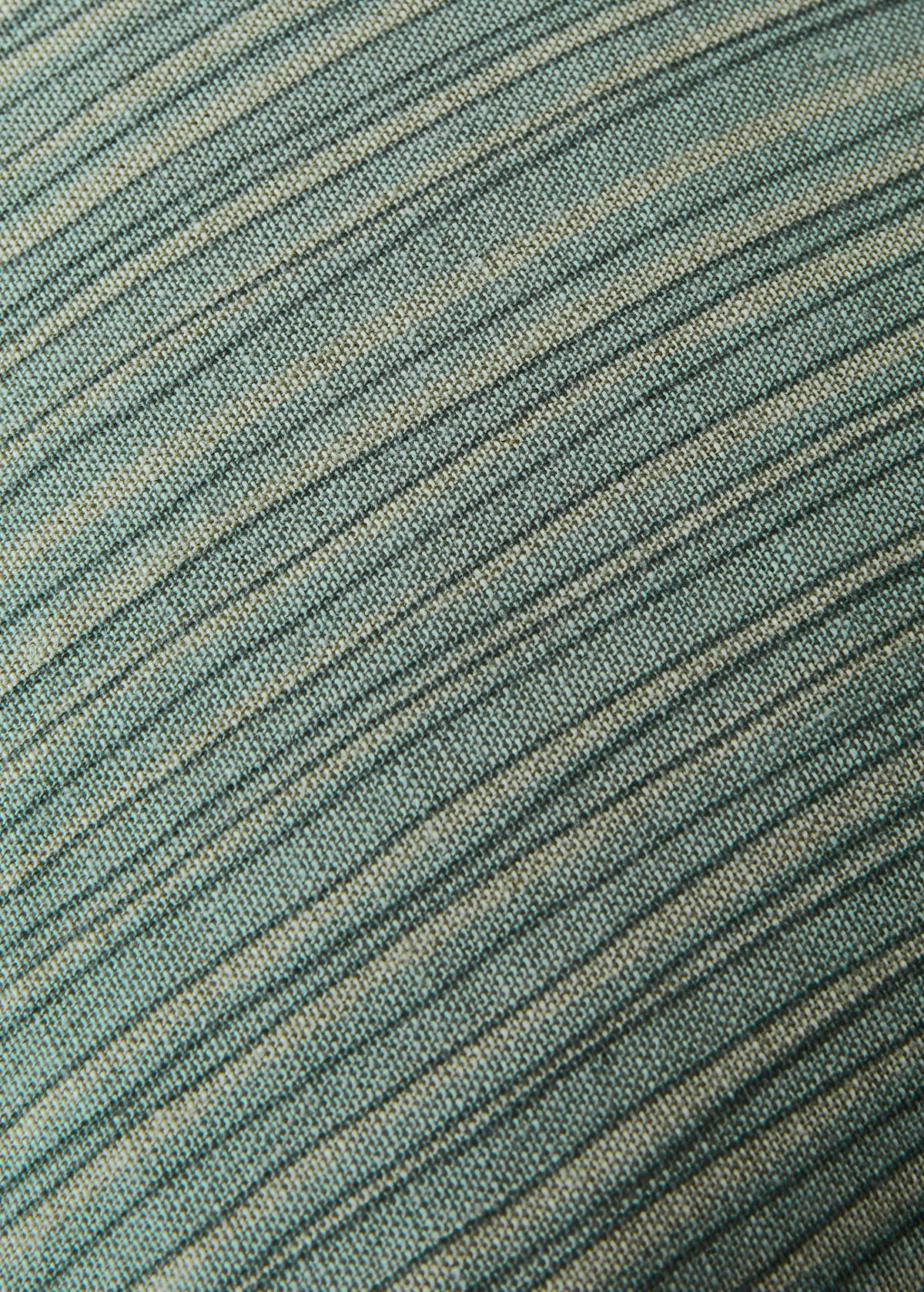 Linen and cotton cushion cover, thin stripe, 40x60 cm — Aqua Green