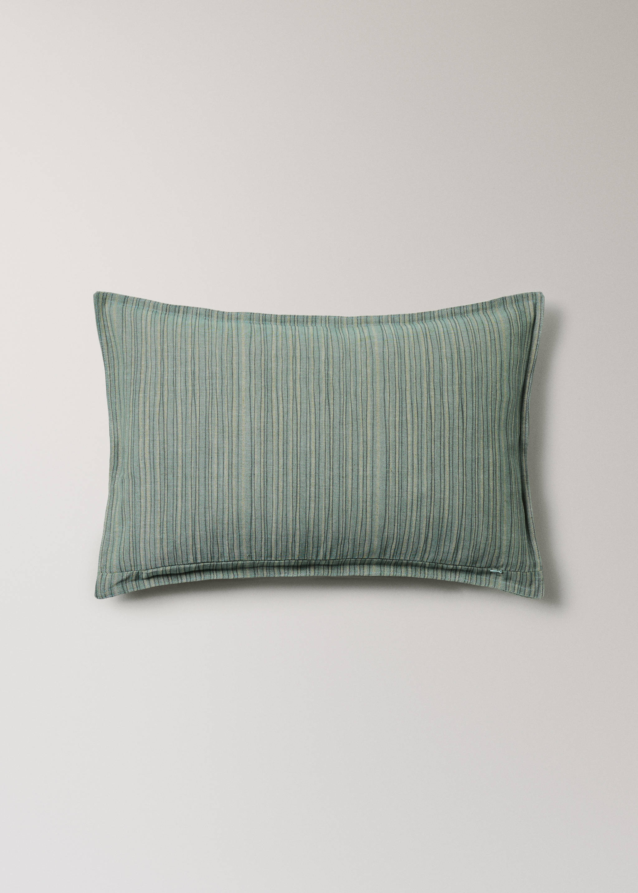Linen cotton cushion cover with fine stripe 40x60cm - Details of the article 4