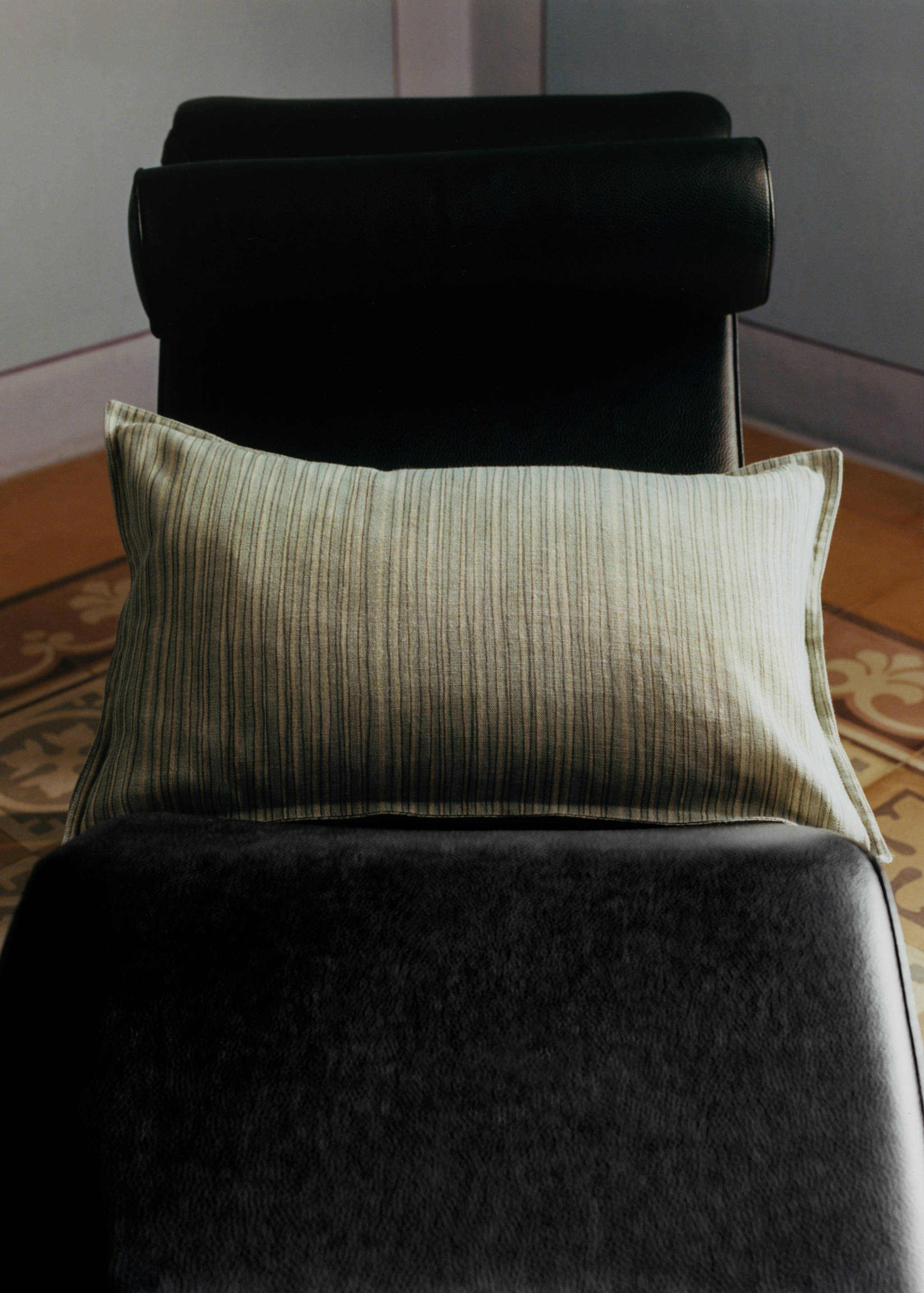 Funda cojín lino algodón raya fina 40x60cm - Detalle del artículo 6