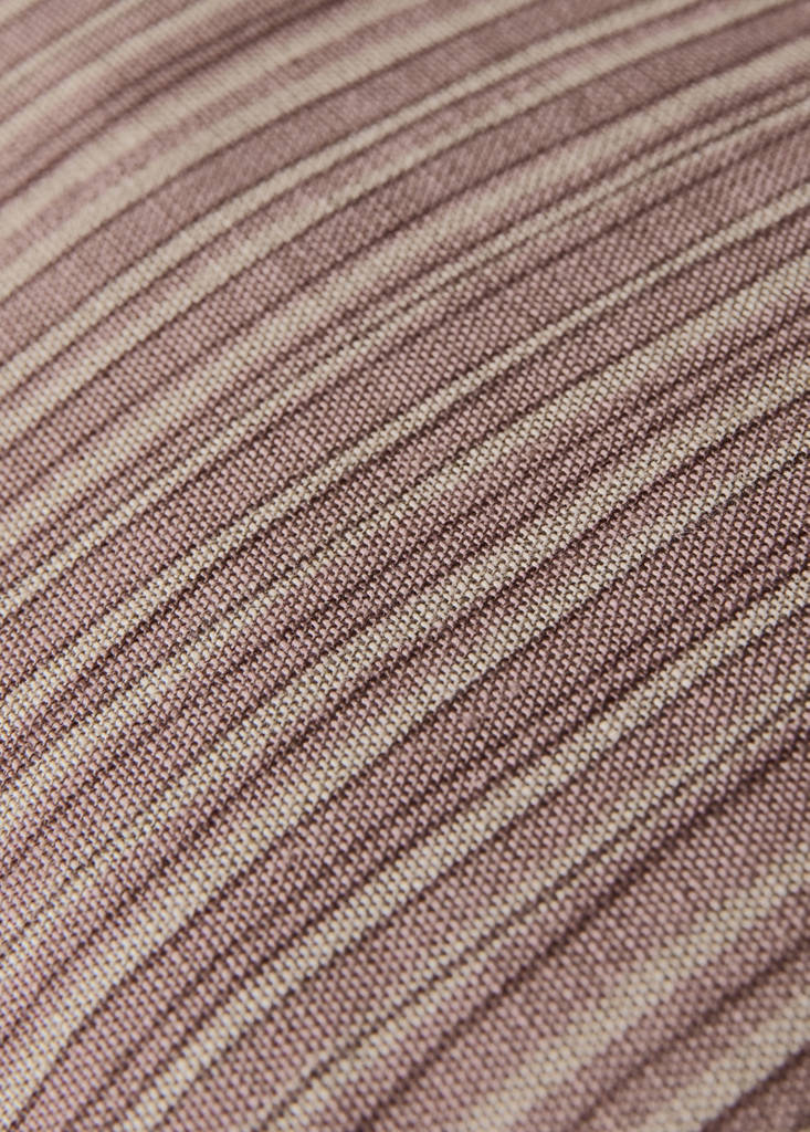 Fine striped cotton linen cushion cover 40x60 cm — Pink