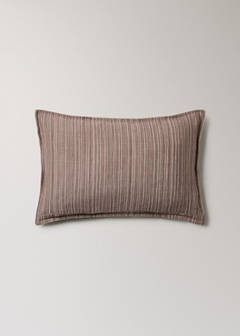 Linen and cotton cushion cover, thin stripe, 40x60 cm — Pink 5