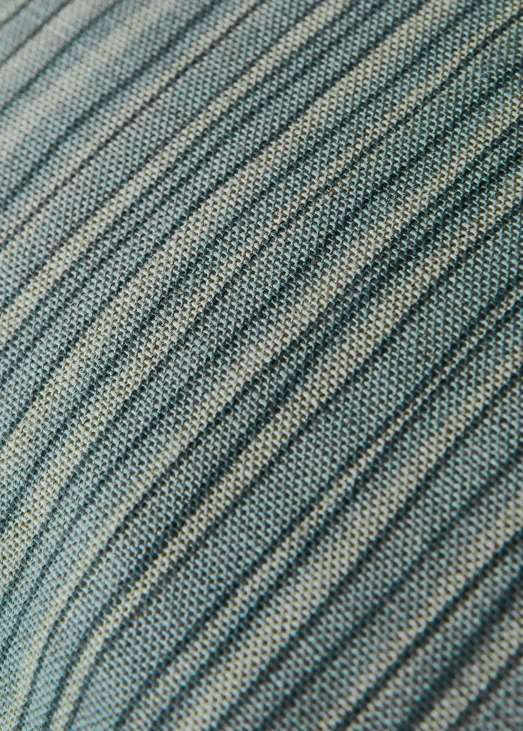 Fine striped cotton linen cushion cover 40x60 cm — Blue