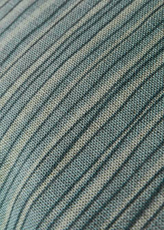 Linen and cotton cushion cover, thin stripe, 40x60 cm — Blue 4